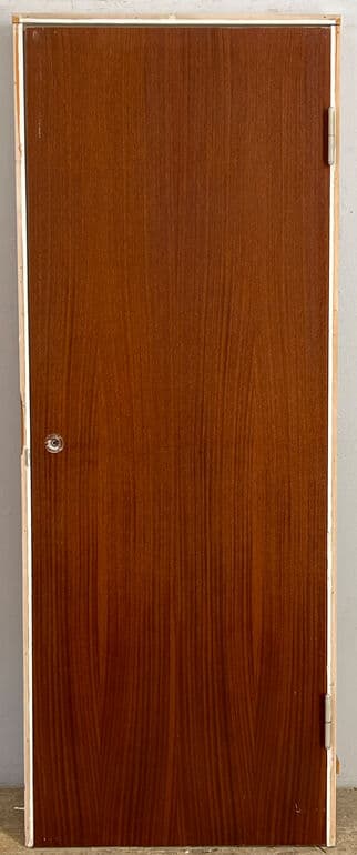 Mahognifineret dør med karm - 1