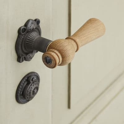 Trægreb til gammel dør - Knebel i eg - 1