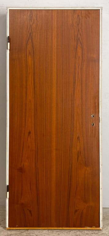 Teakfineret dør med karm - 1