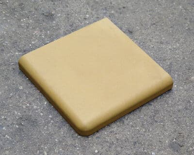 Hasle klinke, gul med afrundet hjørne