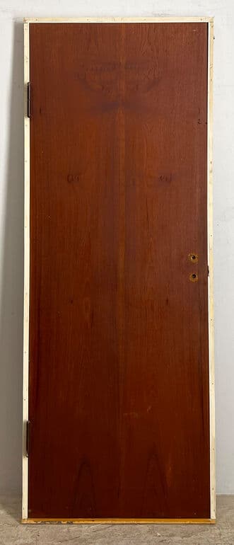 Teakfineret dør med karm - 1
