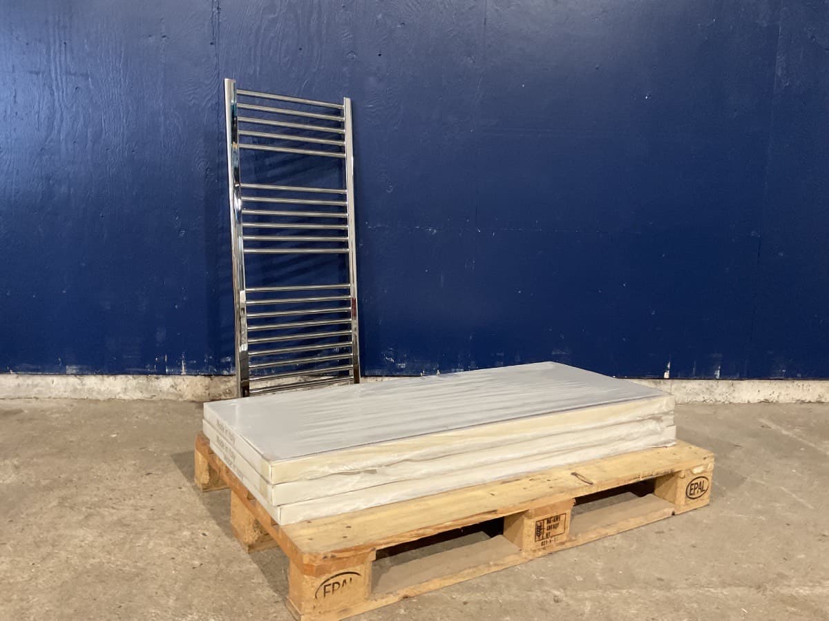 Håndklædevarmer på vand | Chrome Straight - 1