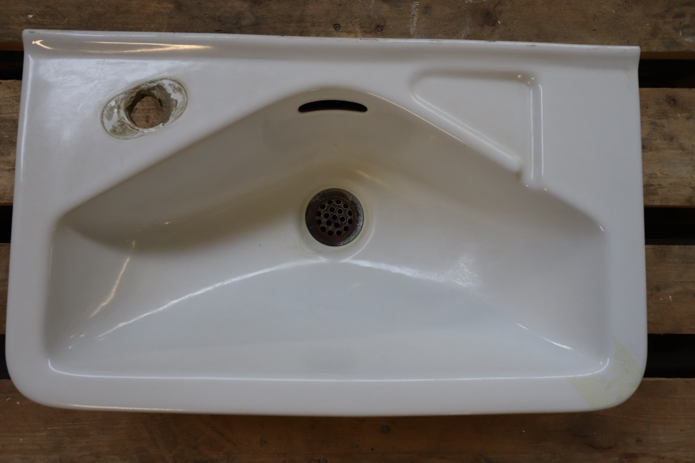 Porcelæns håndvask firkantet - 1