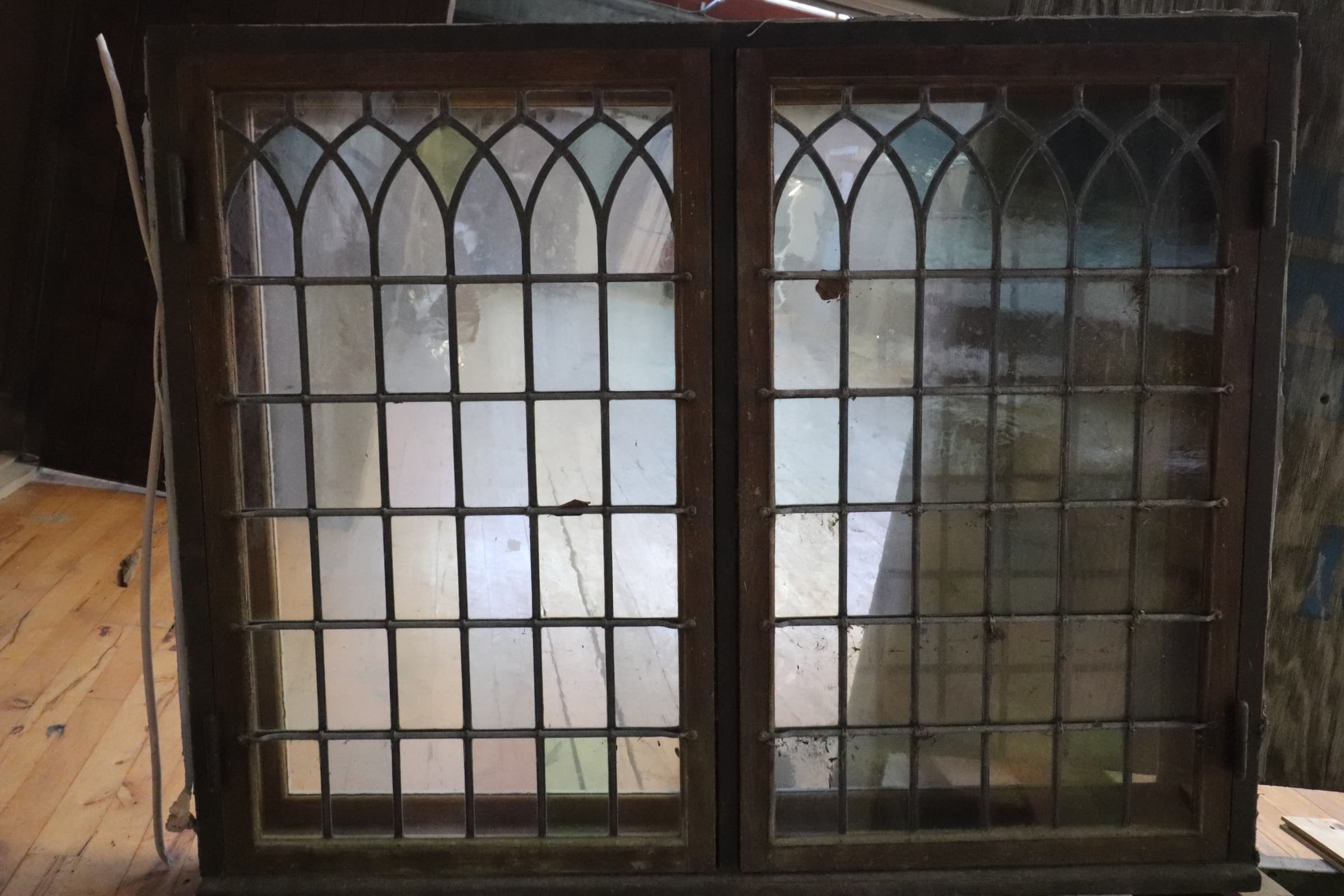 Blyindfattet vindue 2 fag 137,5×110,5 cm - 1