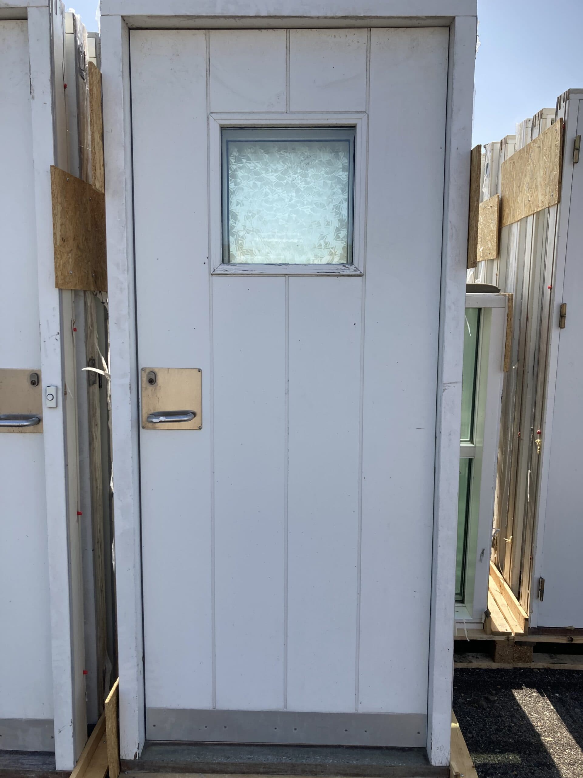 Facadedør hvid træ 945x2130mm