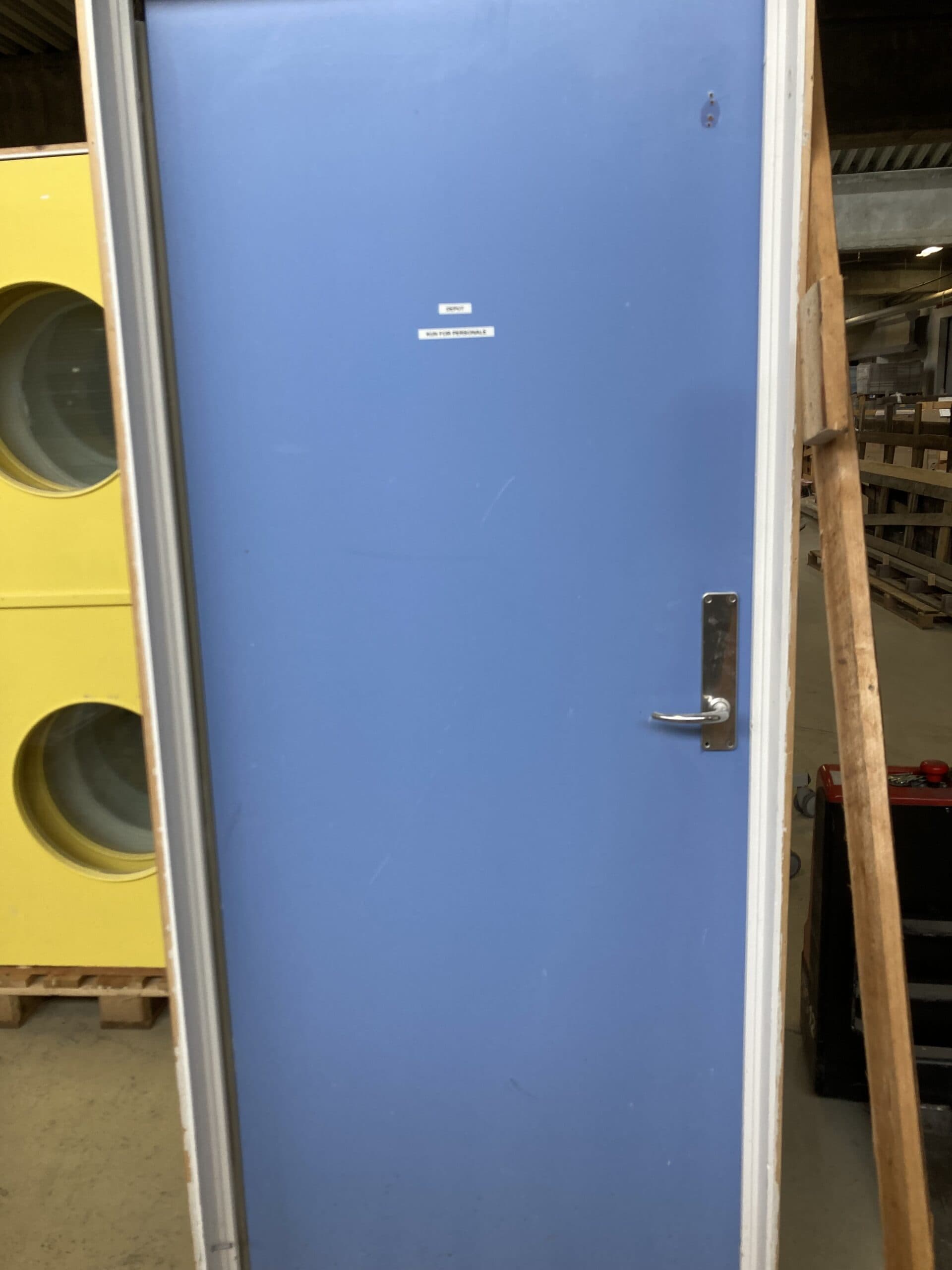 Blå indvendig dør 885x2050mm