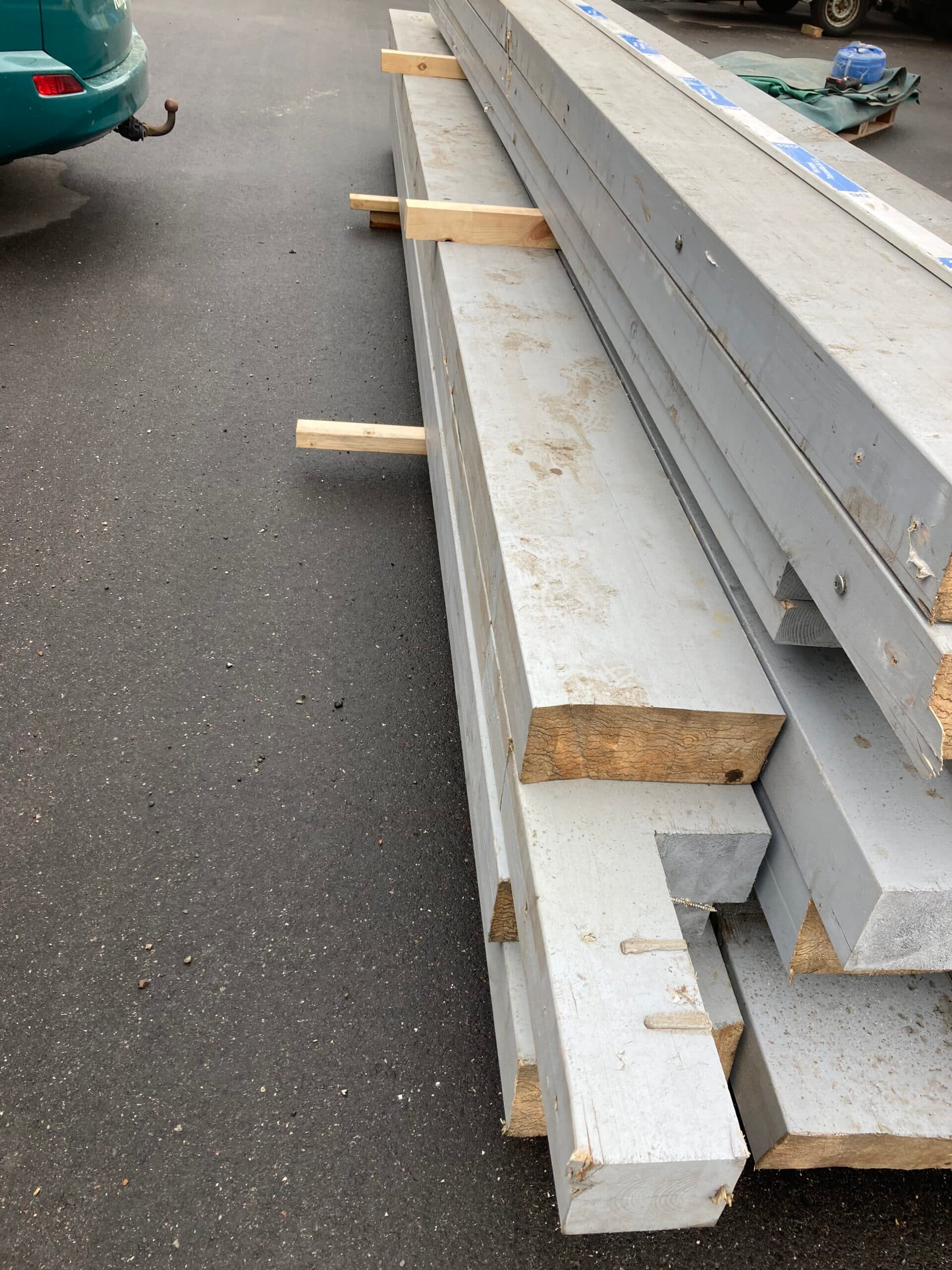 Limtræsbjælke 115x270mm malet grå - 1