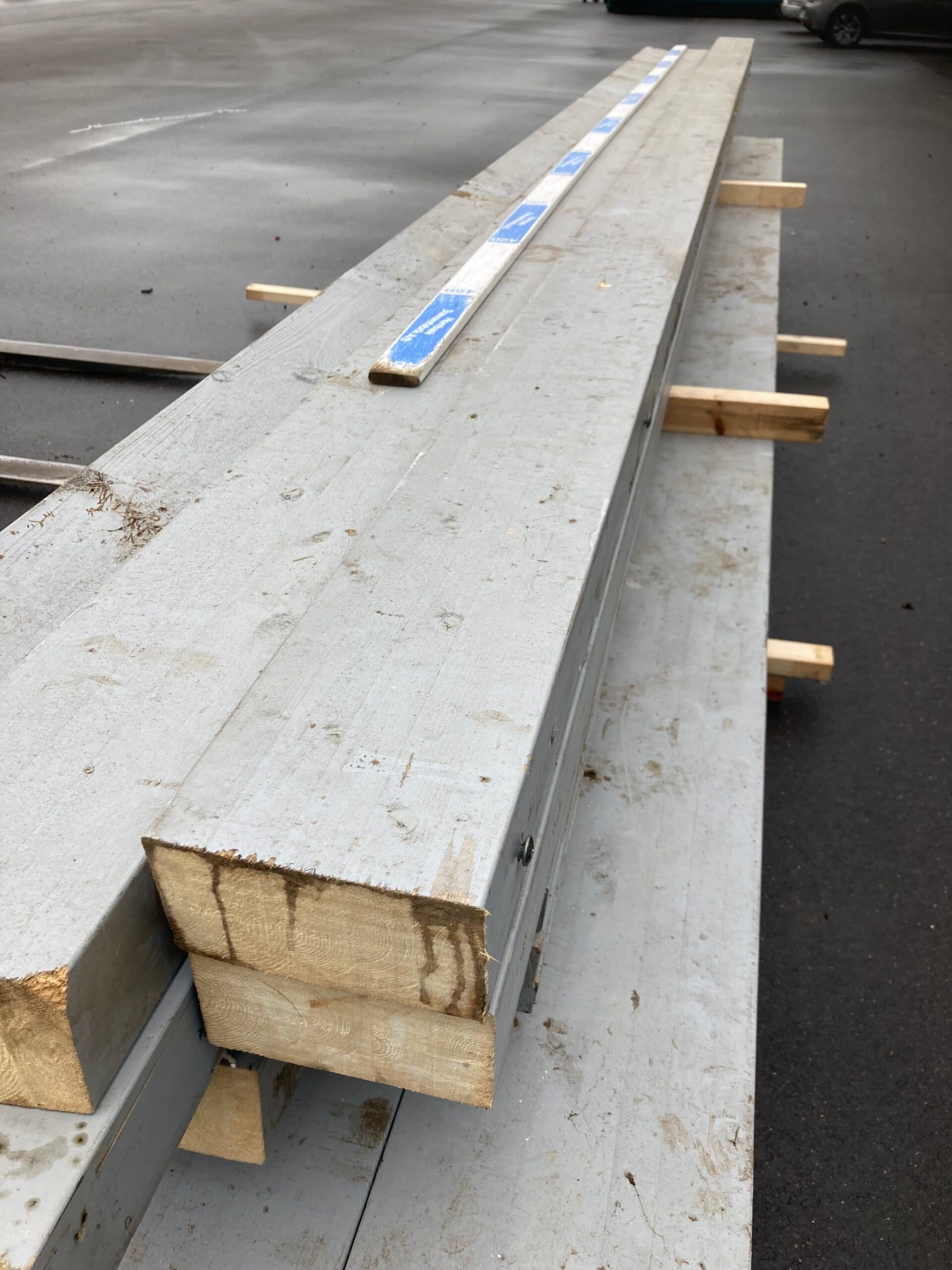 Limtræsbjælke 90x170mm malet grå - 1