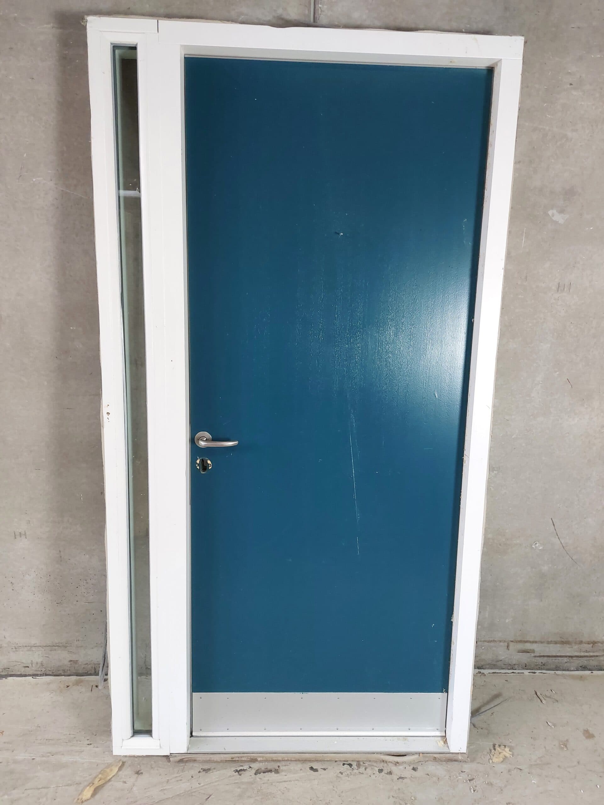 Pladedør med sideparti 113×212,3cm - 1