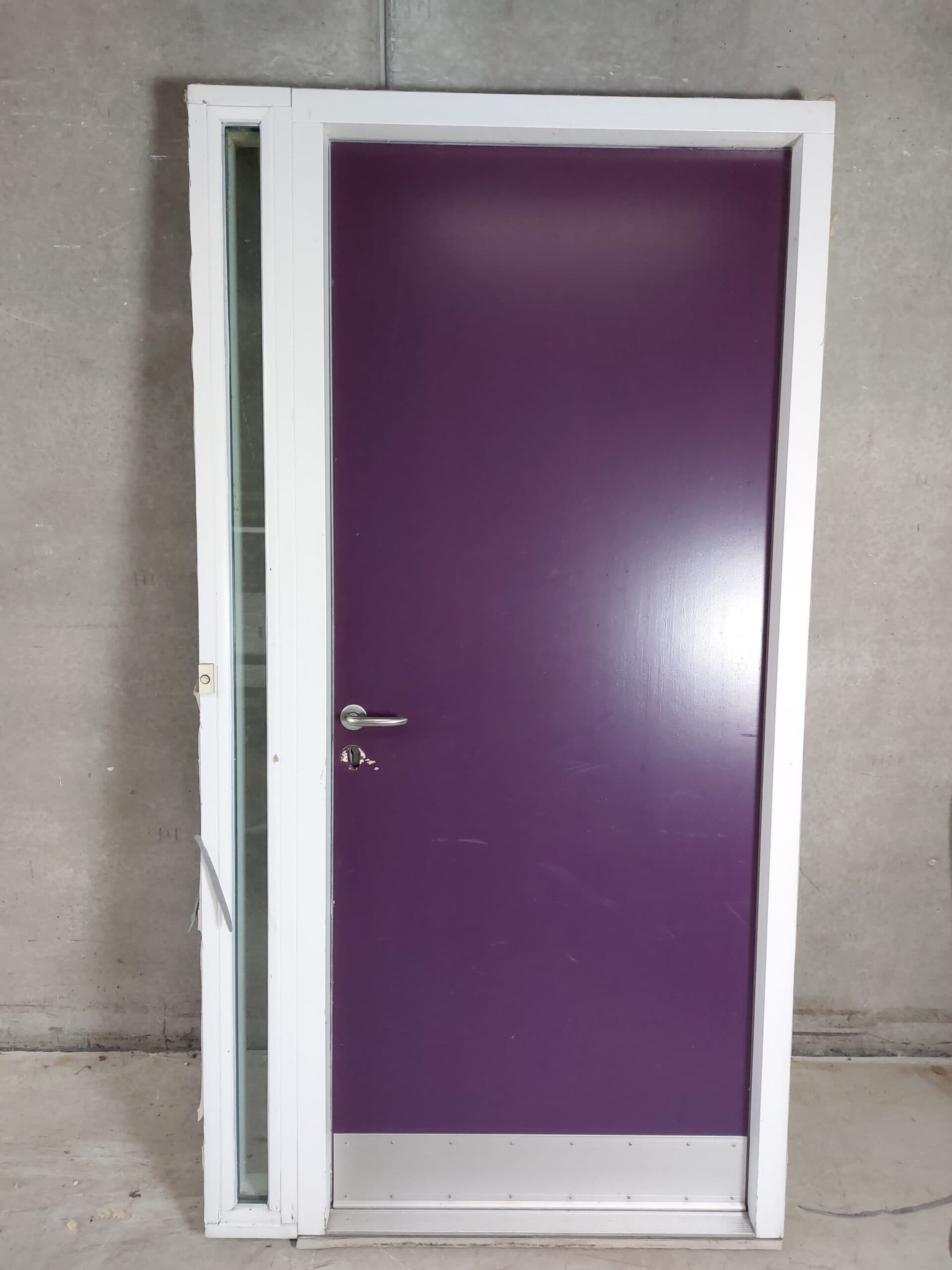 Pladedør med sideparti 113×212,3cm - 1