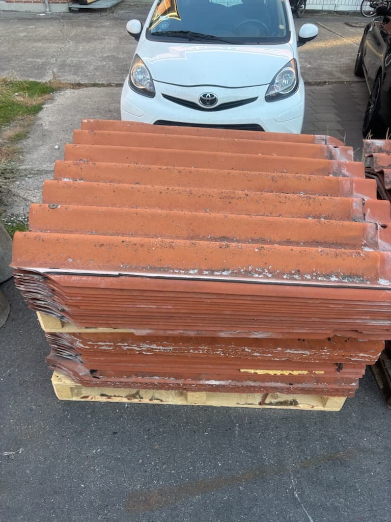 Gratis Tagplader 121×109/117x109cm Teglrød. Asbest fri. - 1