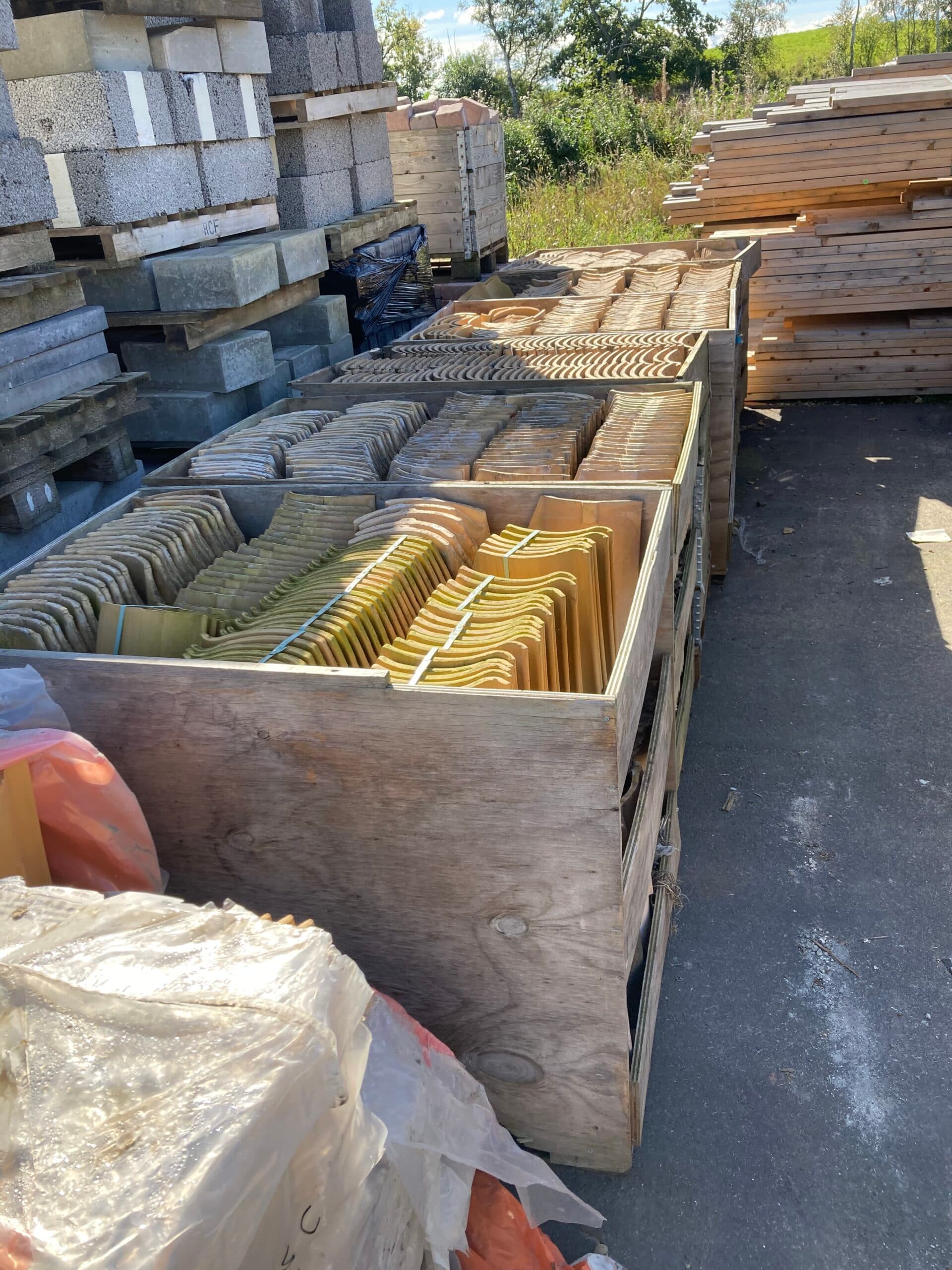 Dantegl Gammel Dansk gul vingetegl 40x23cm - 1