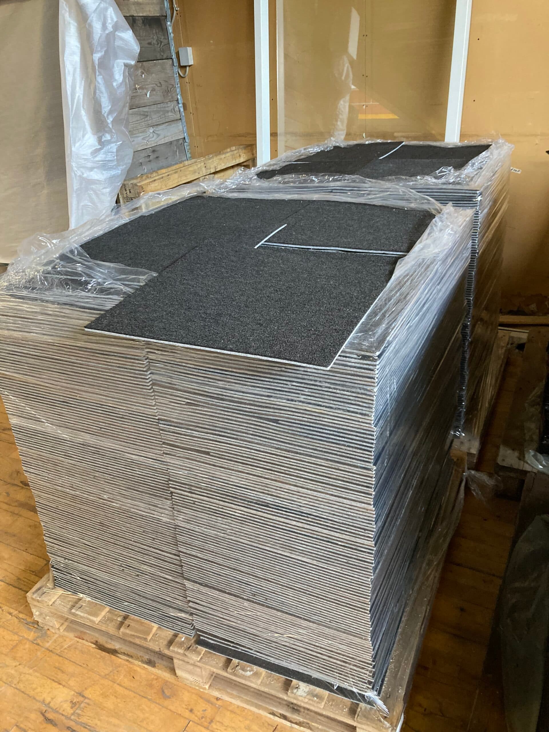 Tæppefliser 48×48 cm sort-antracitgrå - 1