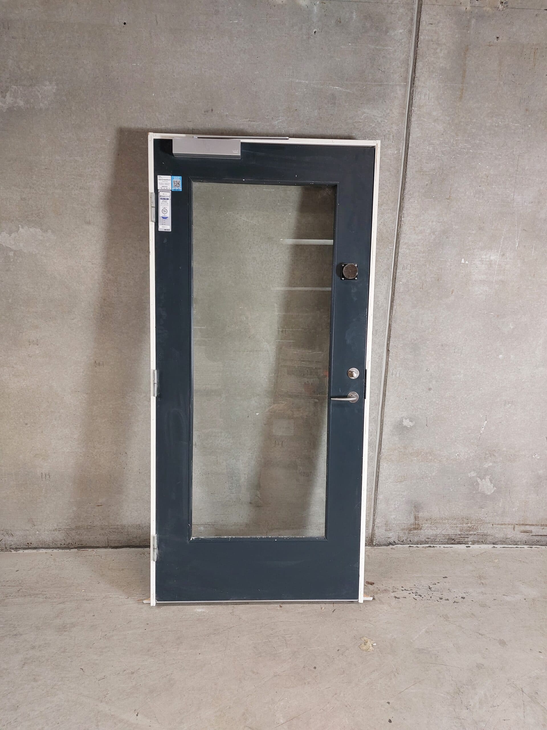 Indvendig dør m. glas 97,5x206cm - 1