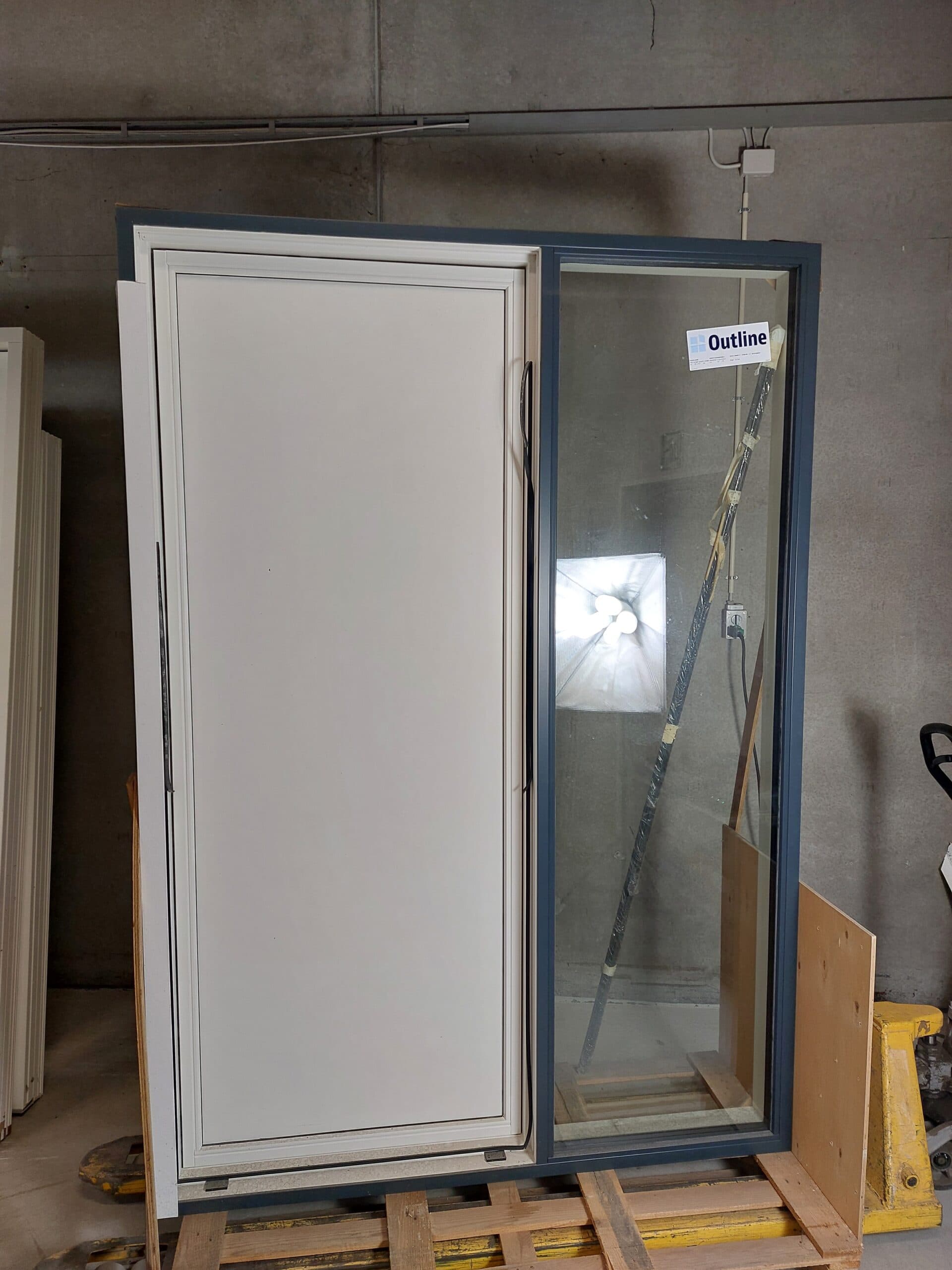 Terrassedør/skoddeelement 157,3×224,8cm - 1