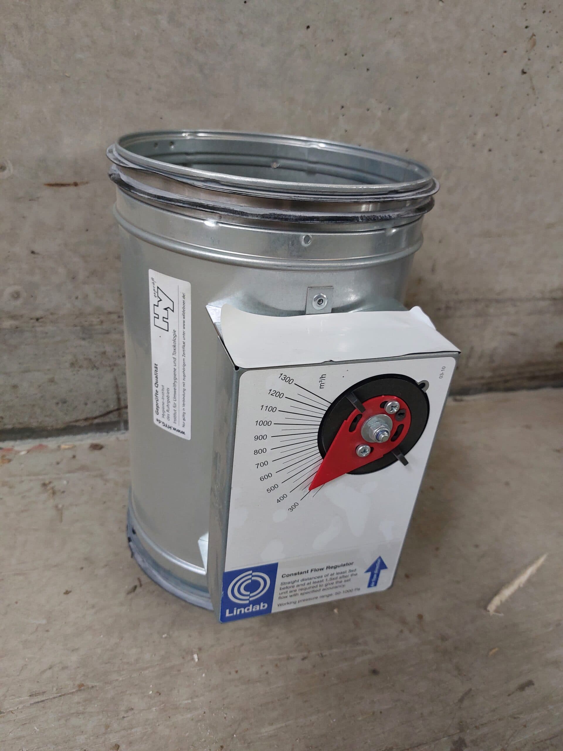 Lindab volumenstrømsregulator Ø200mm