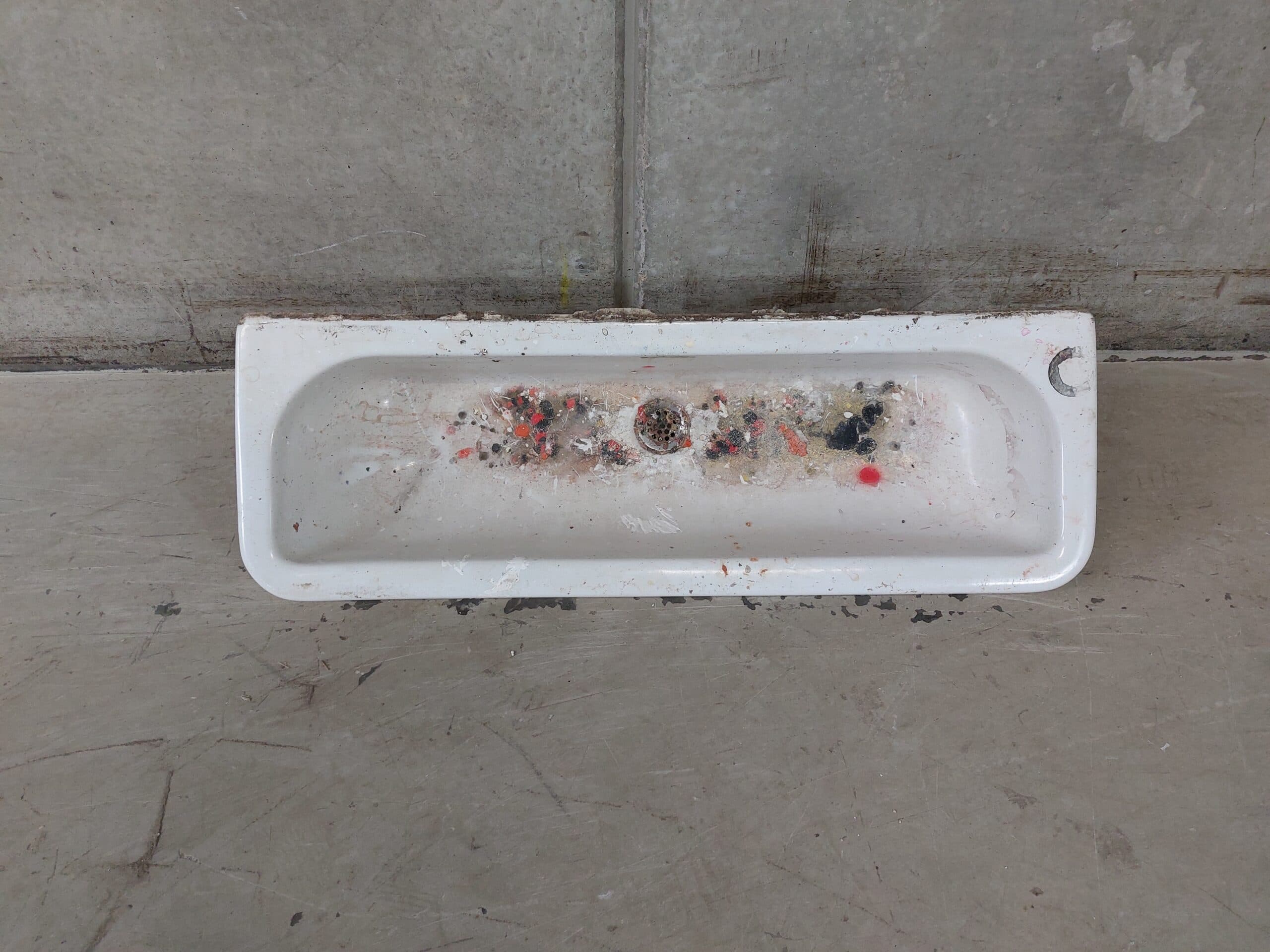 Skolevask 91×30,5, hvid porcelæn