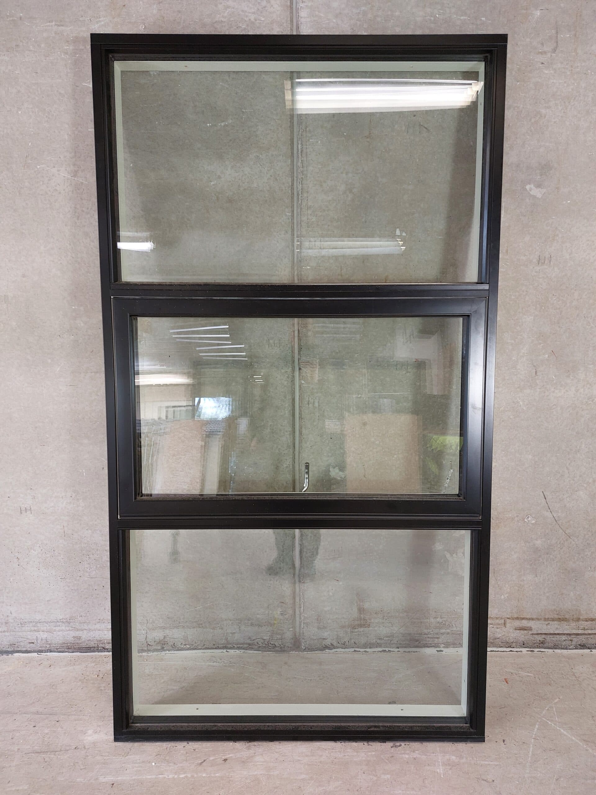Udestueelement 3 fag 116x209x12,5 cm træ/alu m. topstyret vindue i midten. - 1