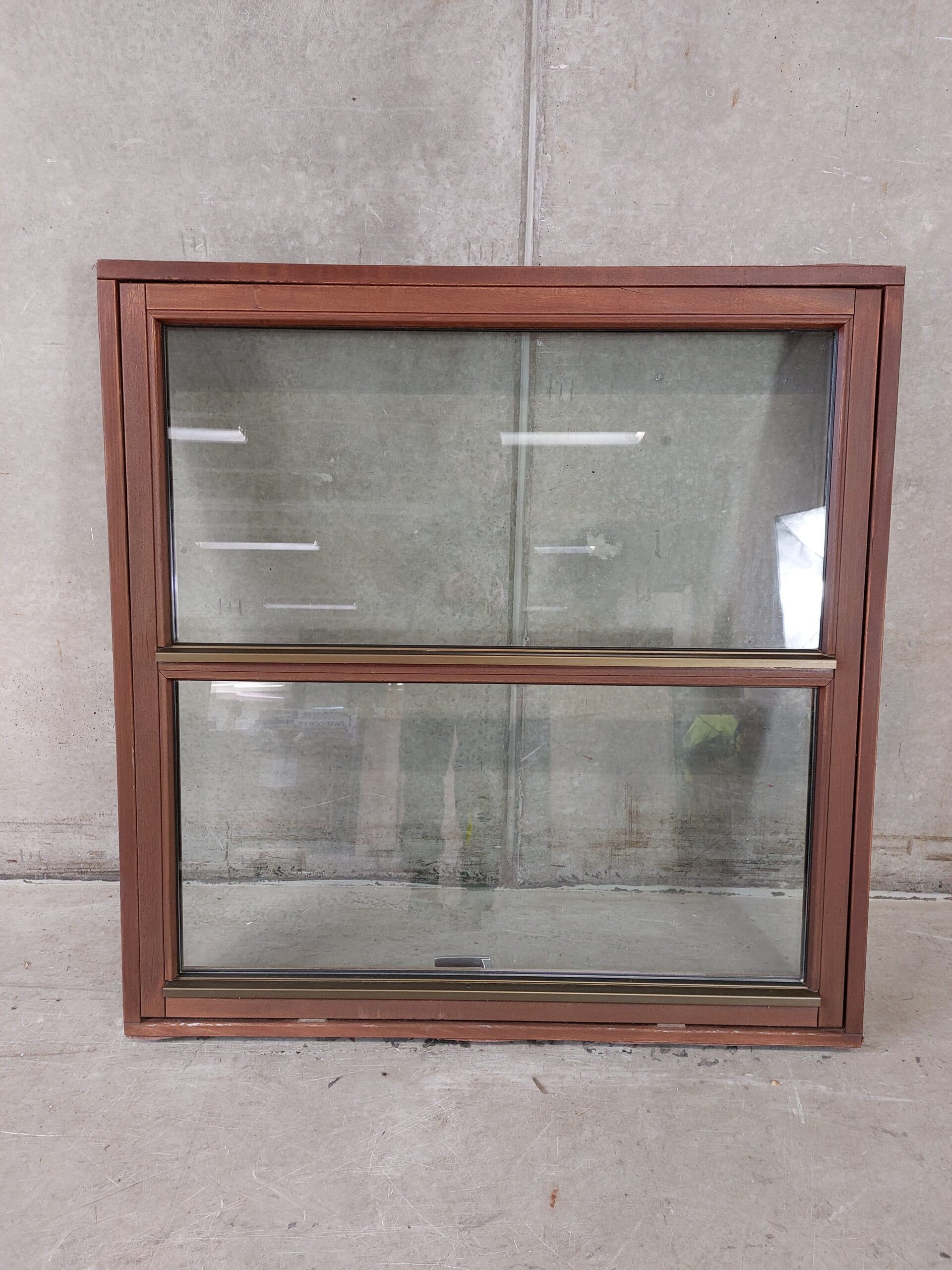 Topstyret vindue mahogni 119×120,5×11,5 cm - 1