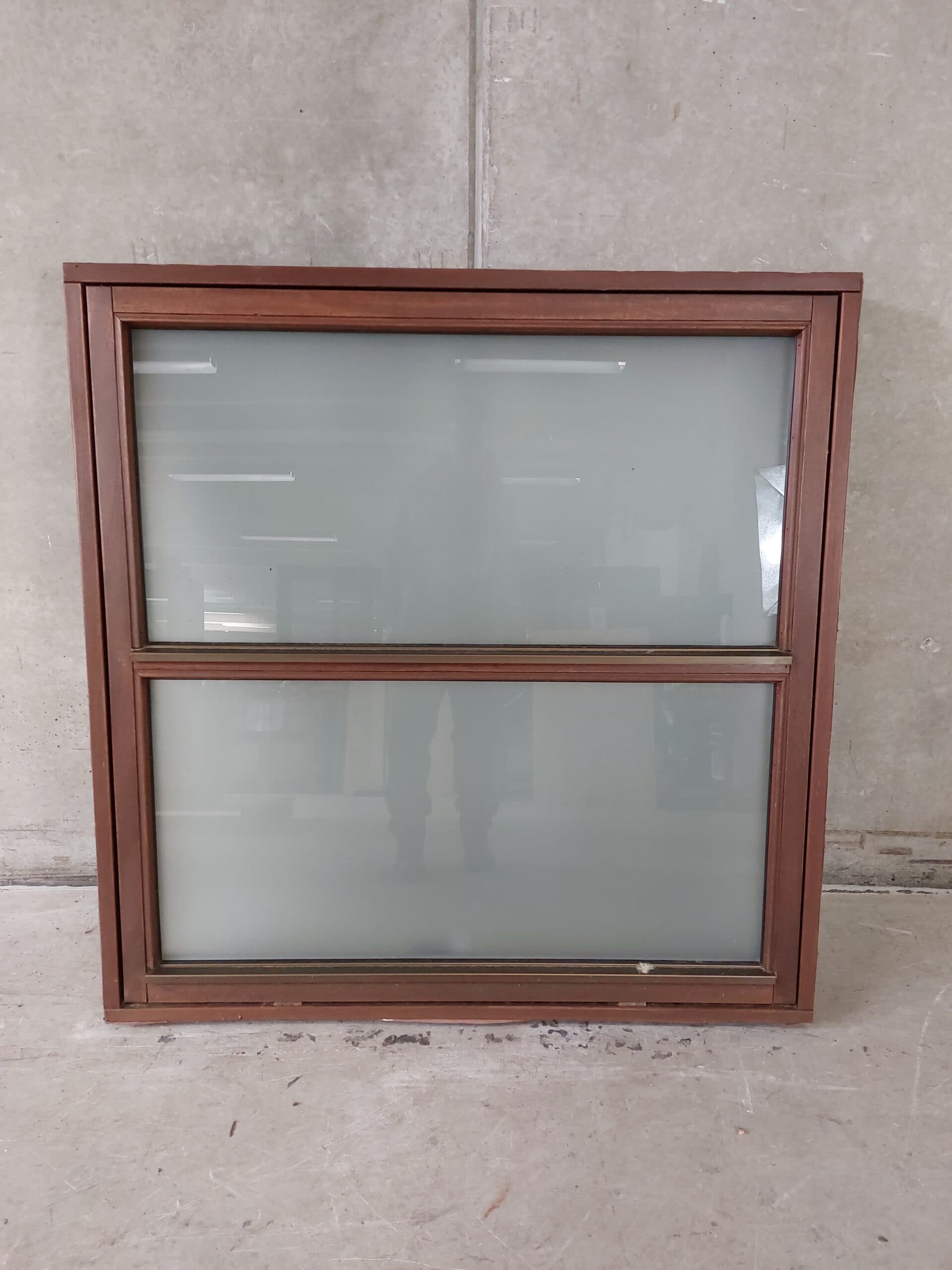 Topstyret vindue mahogni 119×120,5×11,5 cm - 1