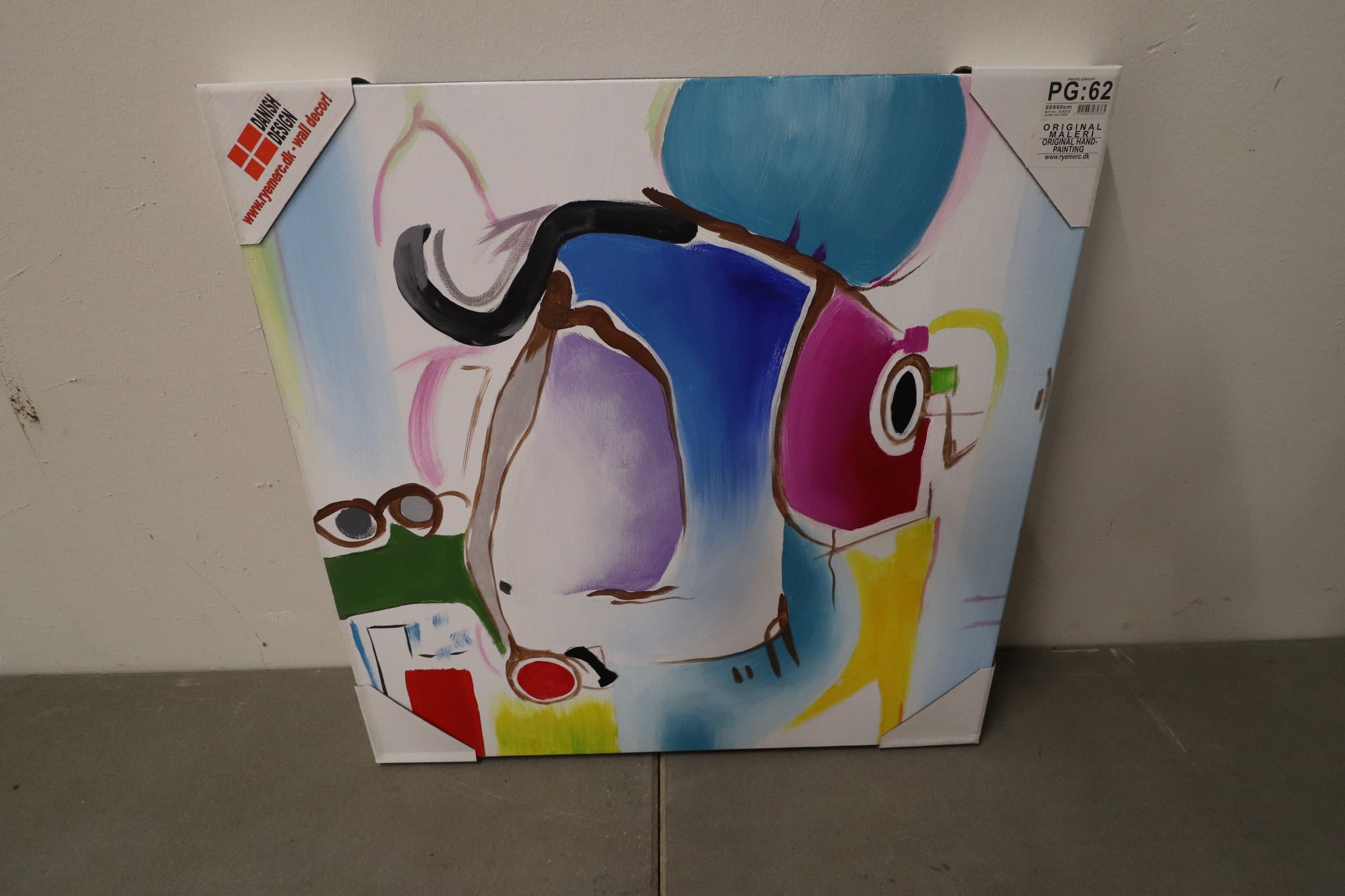 Maleri 60x60x4cm Rye Merc Pris kr. 149,- - 1