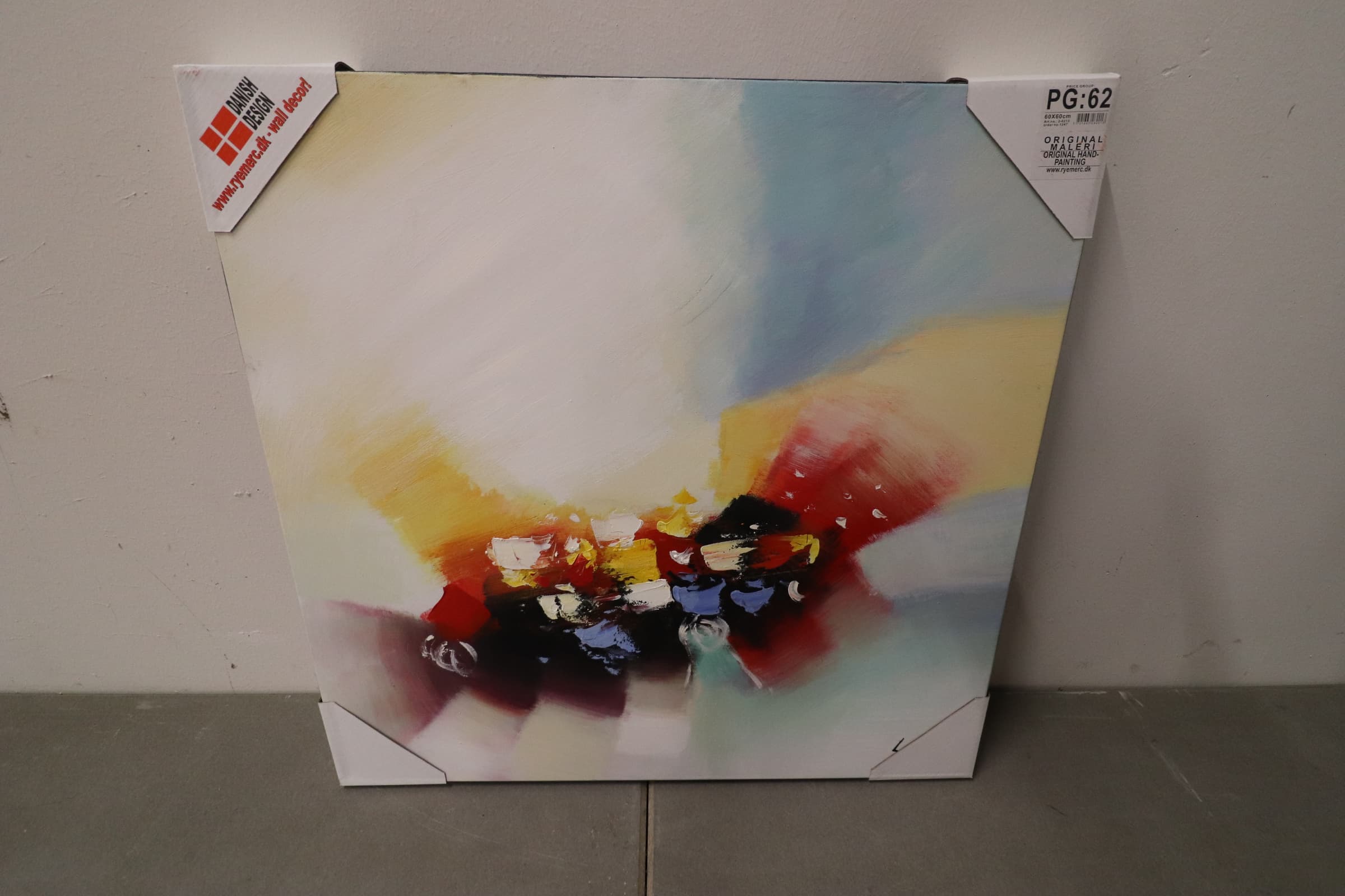 Maleri 60x60x4cm Rye Merc Pris kr. 149,- - 1