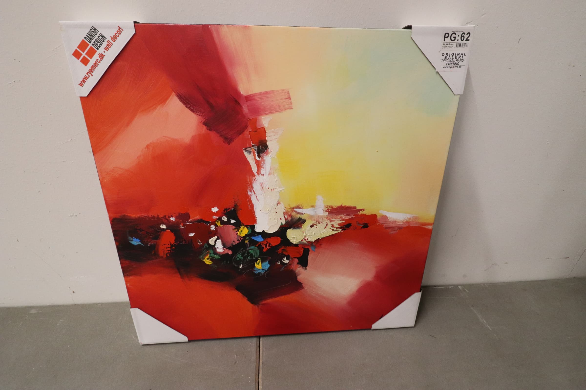 Maleri 60x60x4cm Rye Merc Pris kr. 149,- - 1