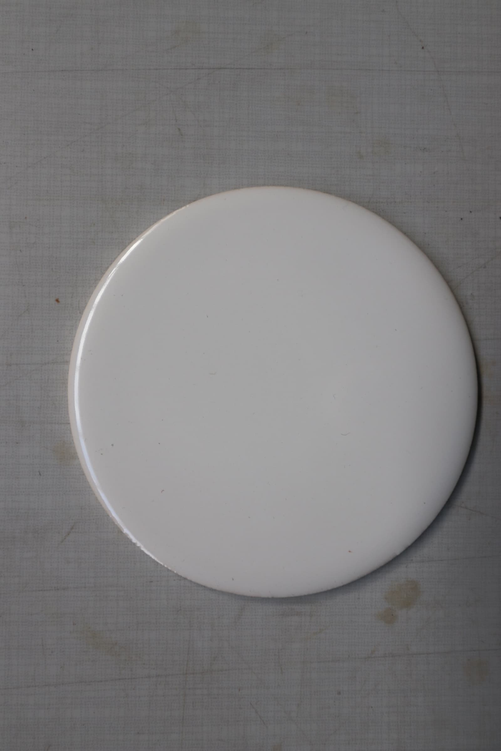 Rund Hvid Keramisk Mosaik flise Ø8,9cm Pris pr ks. - 1