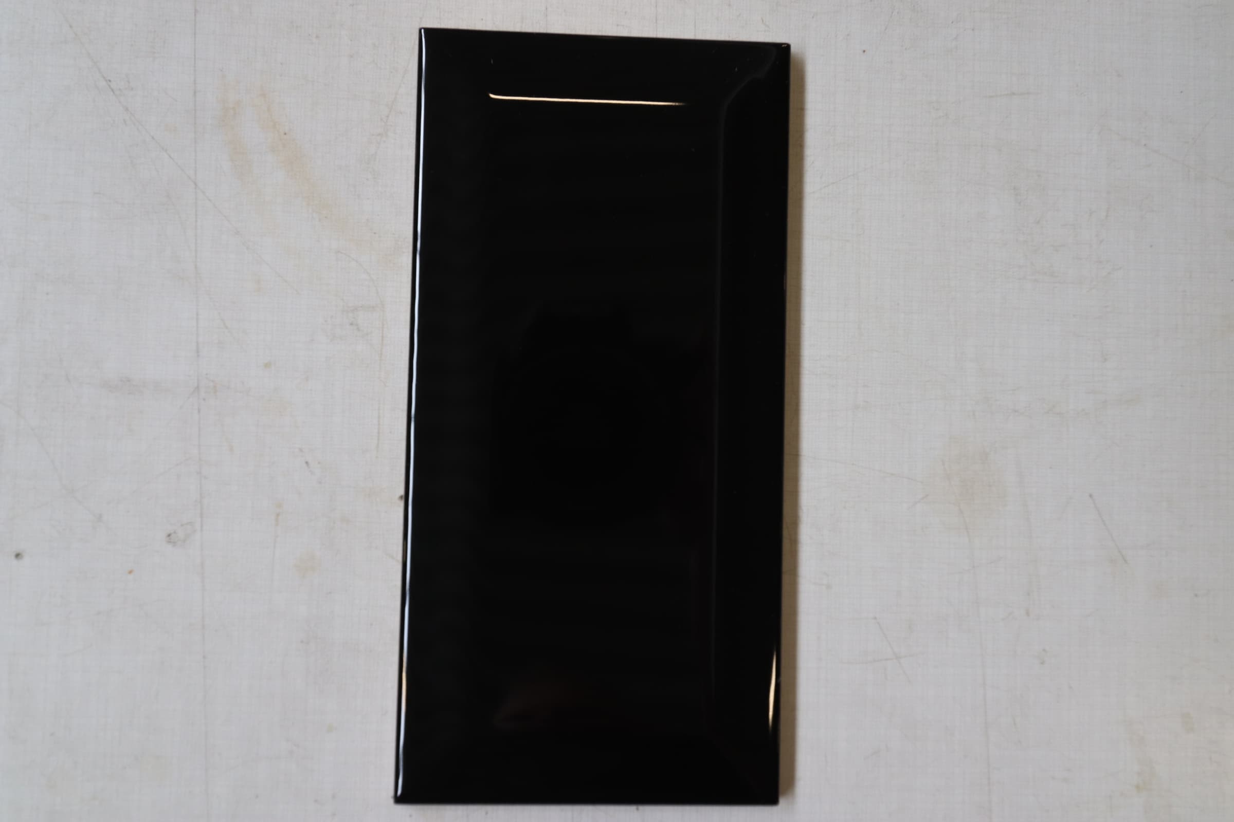 Glaseret Keramik væg flise Metro Sort Blank 15x7cm. Pris pr m2 - 1