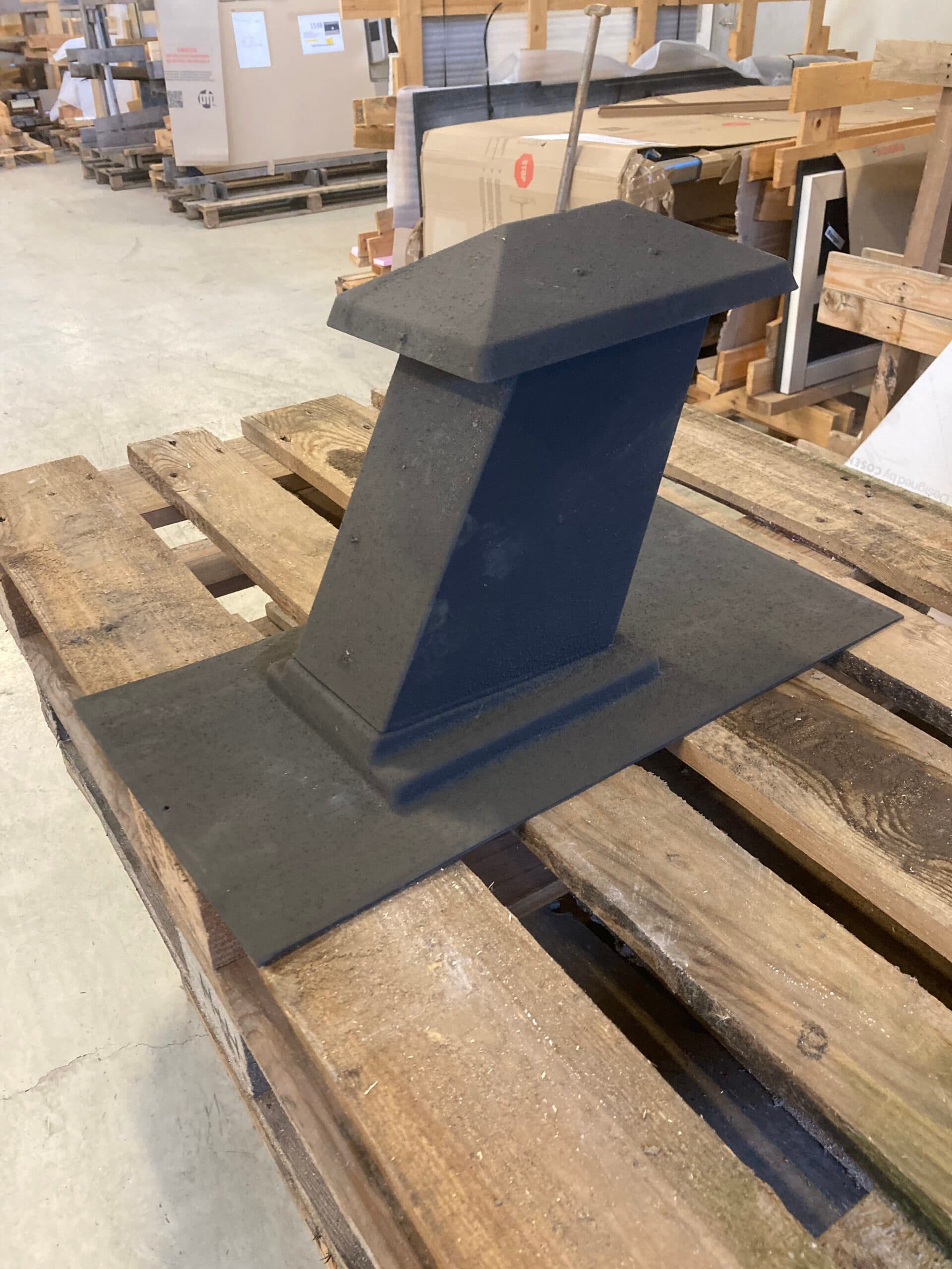 Udluftnings hætte til aftræksrør Skifer 35gr. Sort - 1