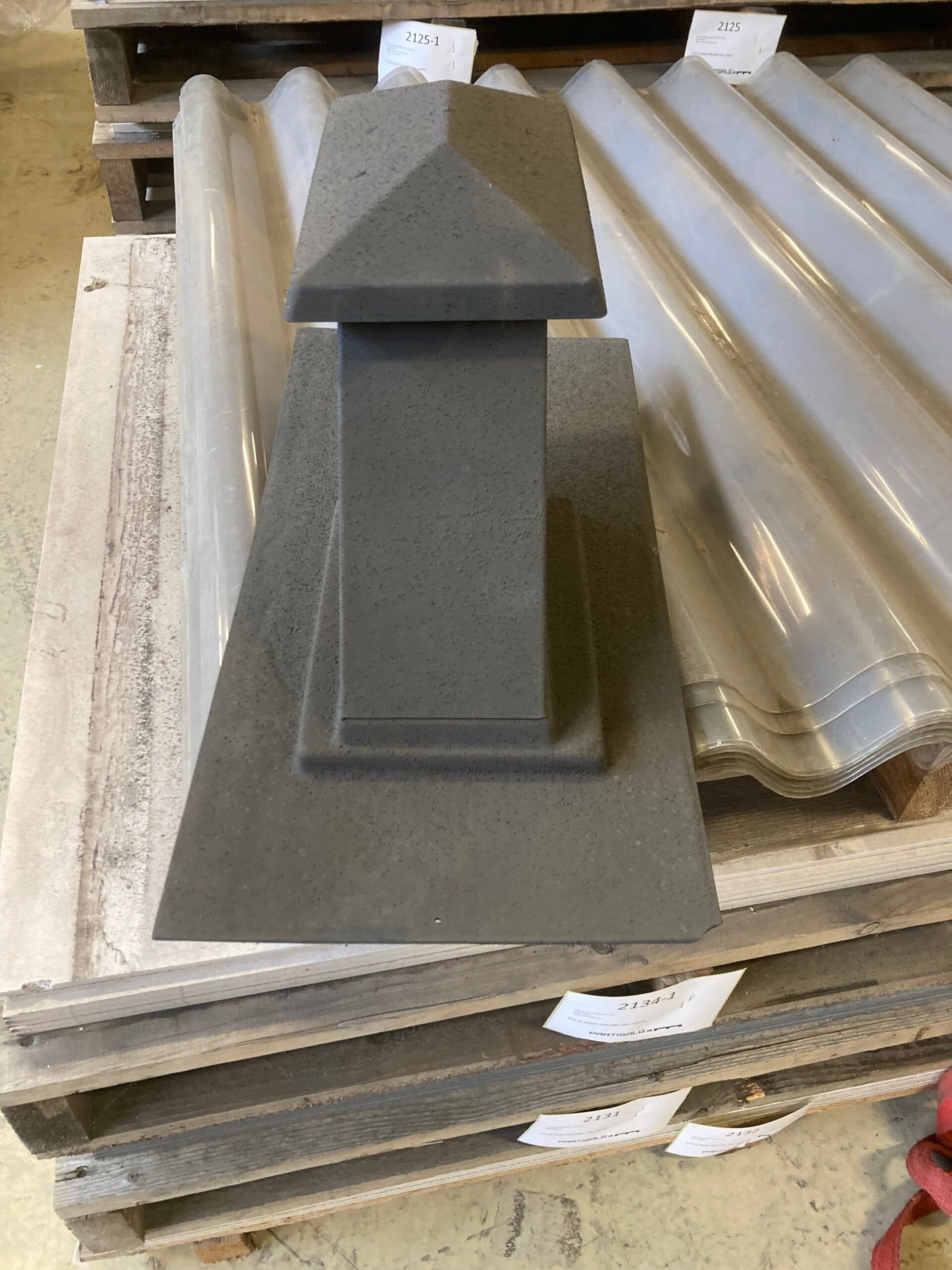 Udluftnings hætte til aftræksrør Skifer 30×59,5cm. 15-30gr. Sort - 1