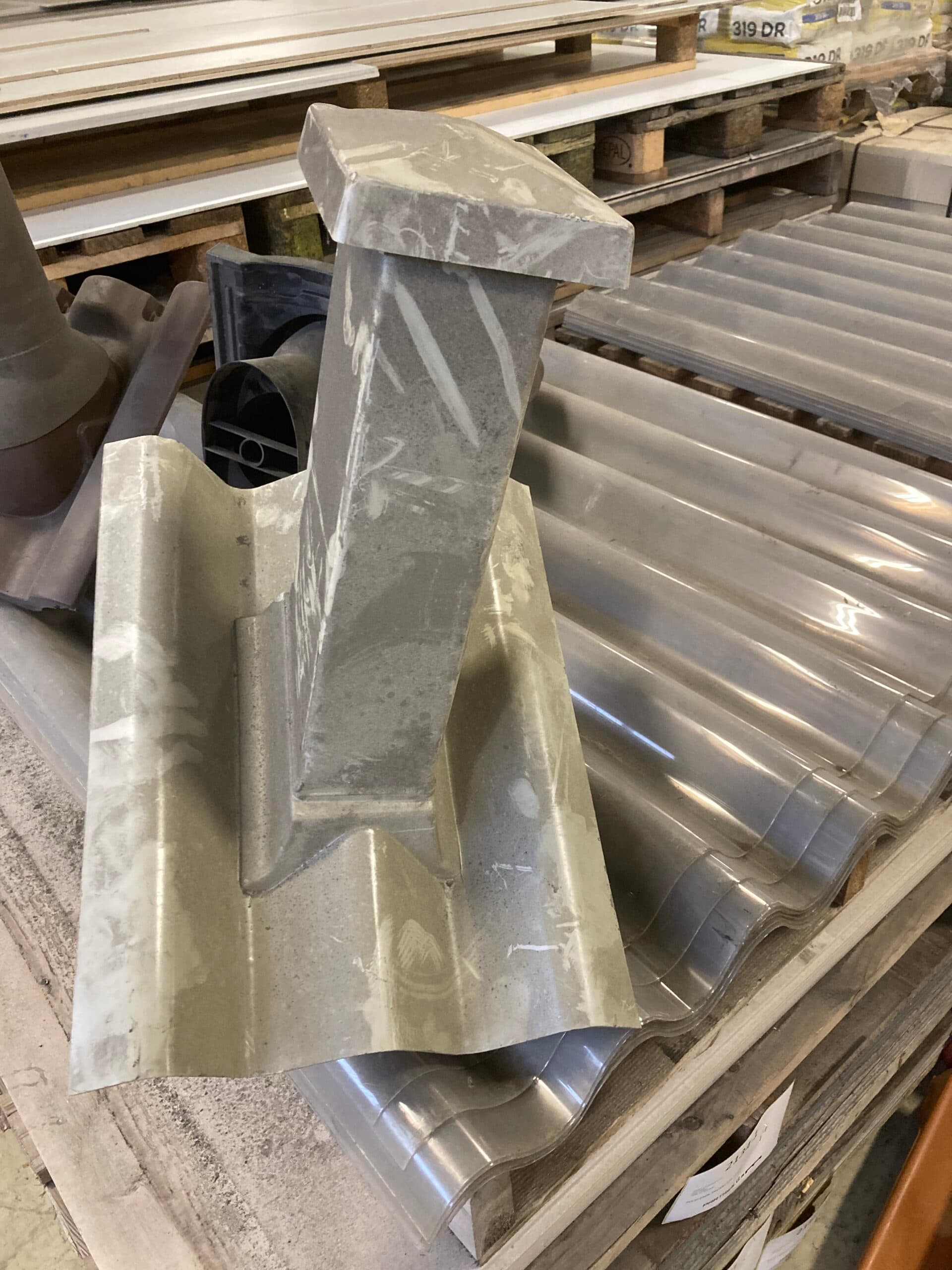 B6 Udluftningshætte til aftræksrør 15-30gr. Grå - 1