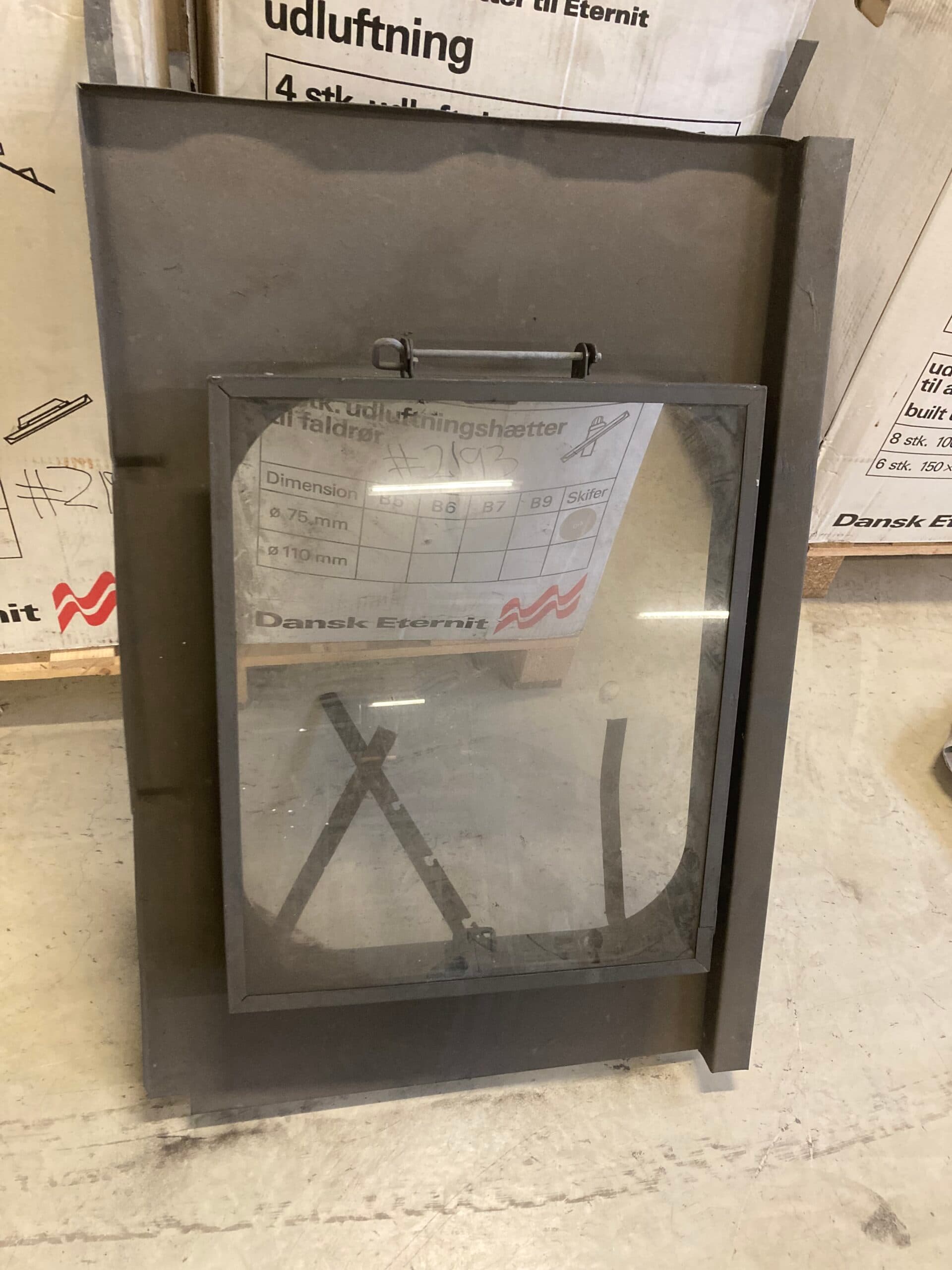 Tagrums vindue 45x55cm til tagsten Sort metal - 1