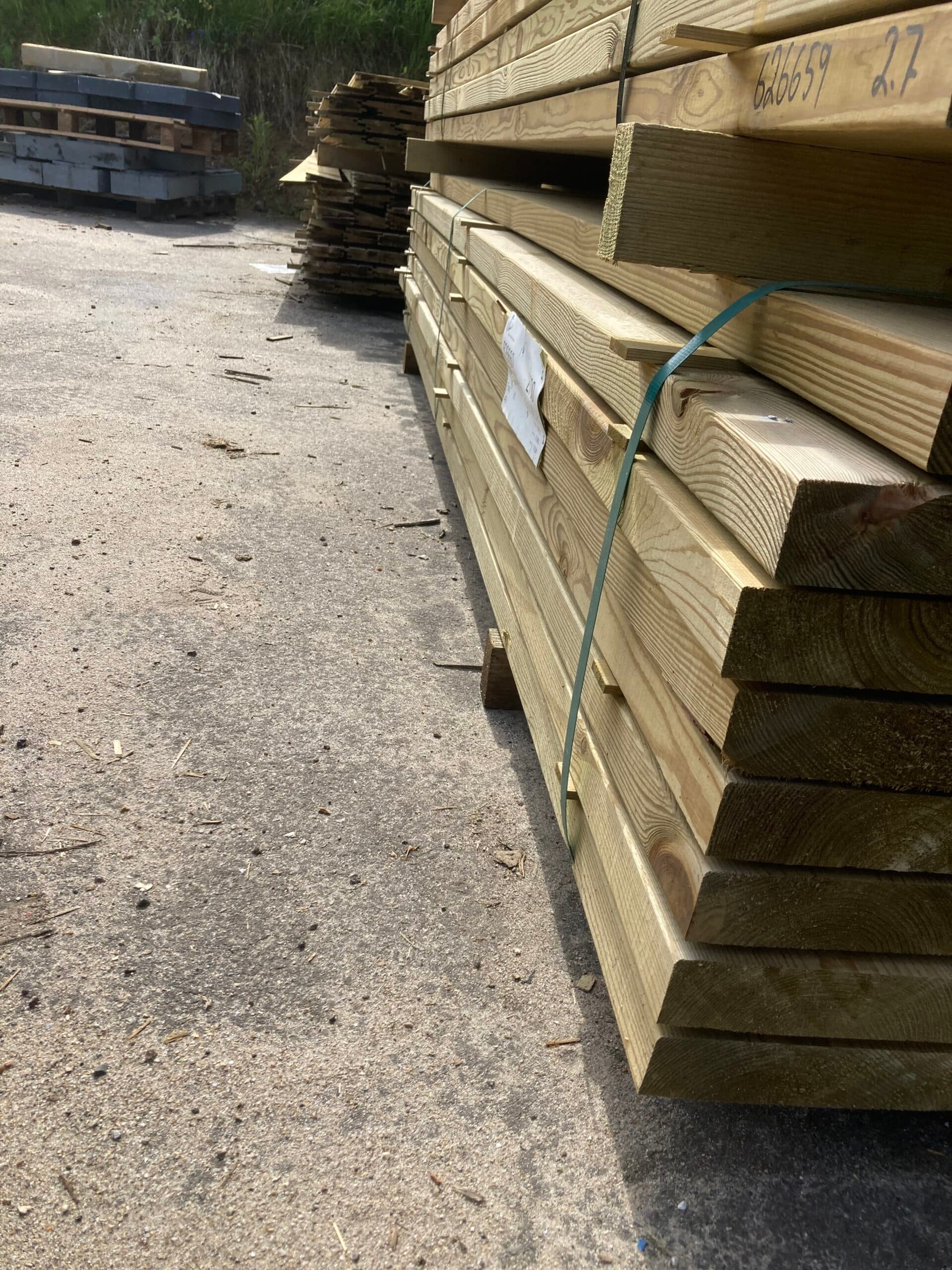 Trykimprægneret Reglar 45x195mm Høvlet. C24 32,78kr pr. Lbm.