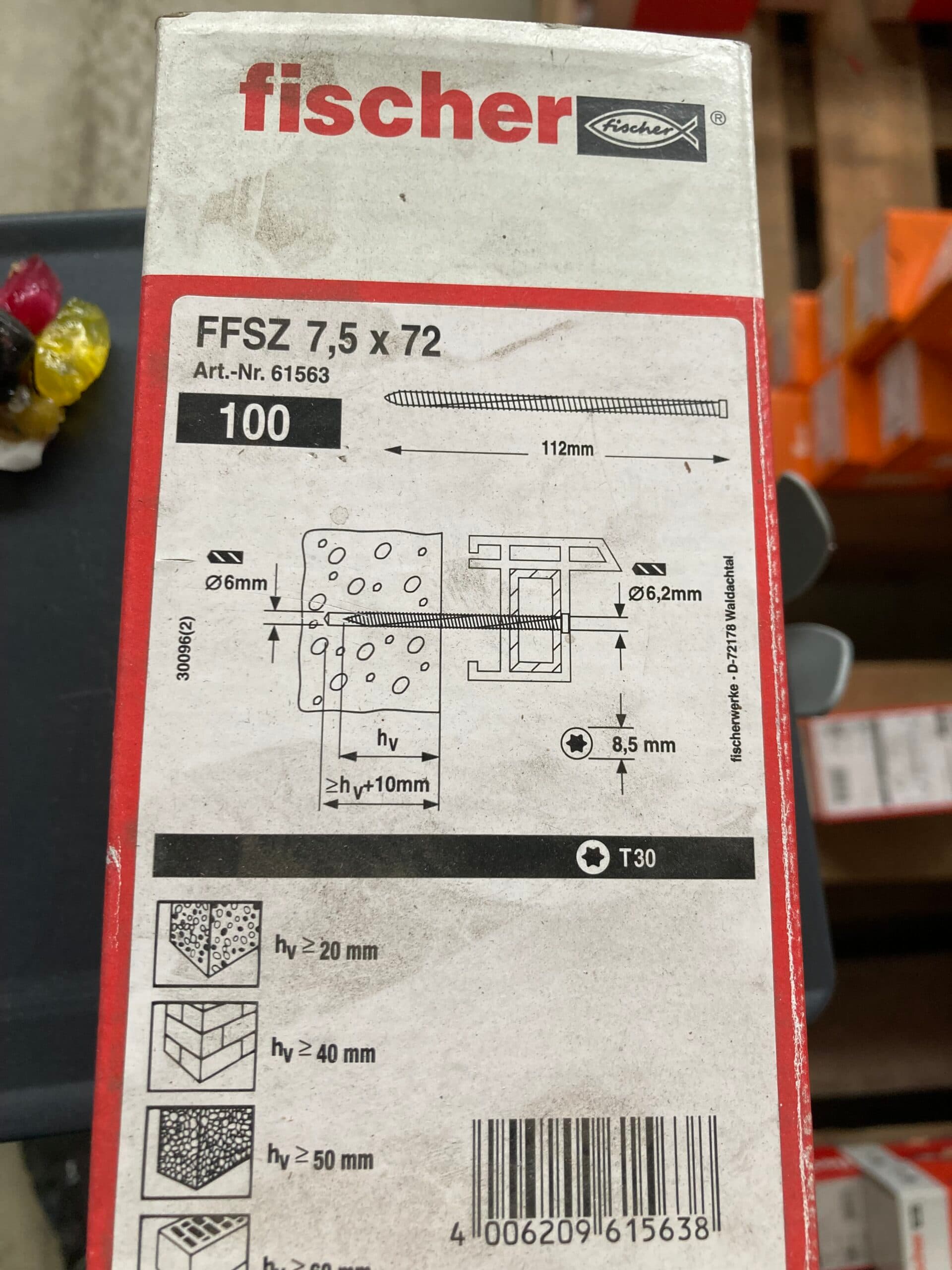 Fischer Karmskruer 7,5×72 100stk. - 1