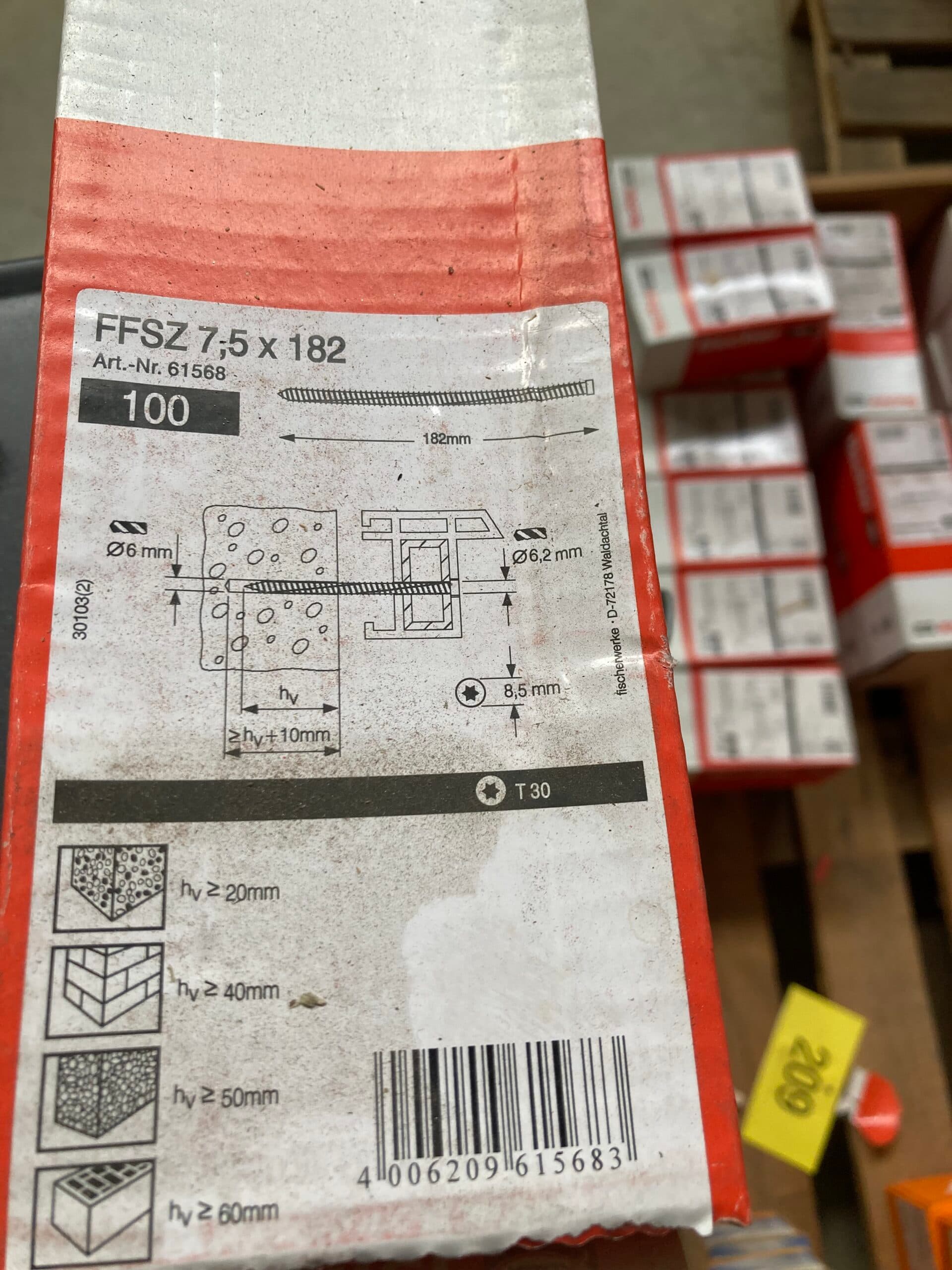 Fischer Karmskruer 7,5×182 100stk. - 1