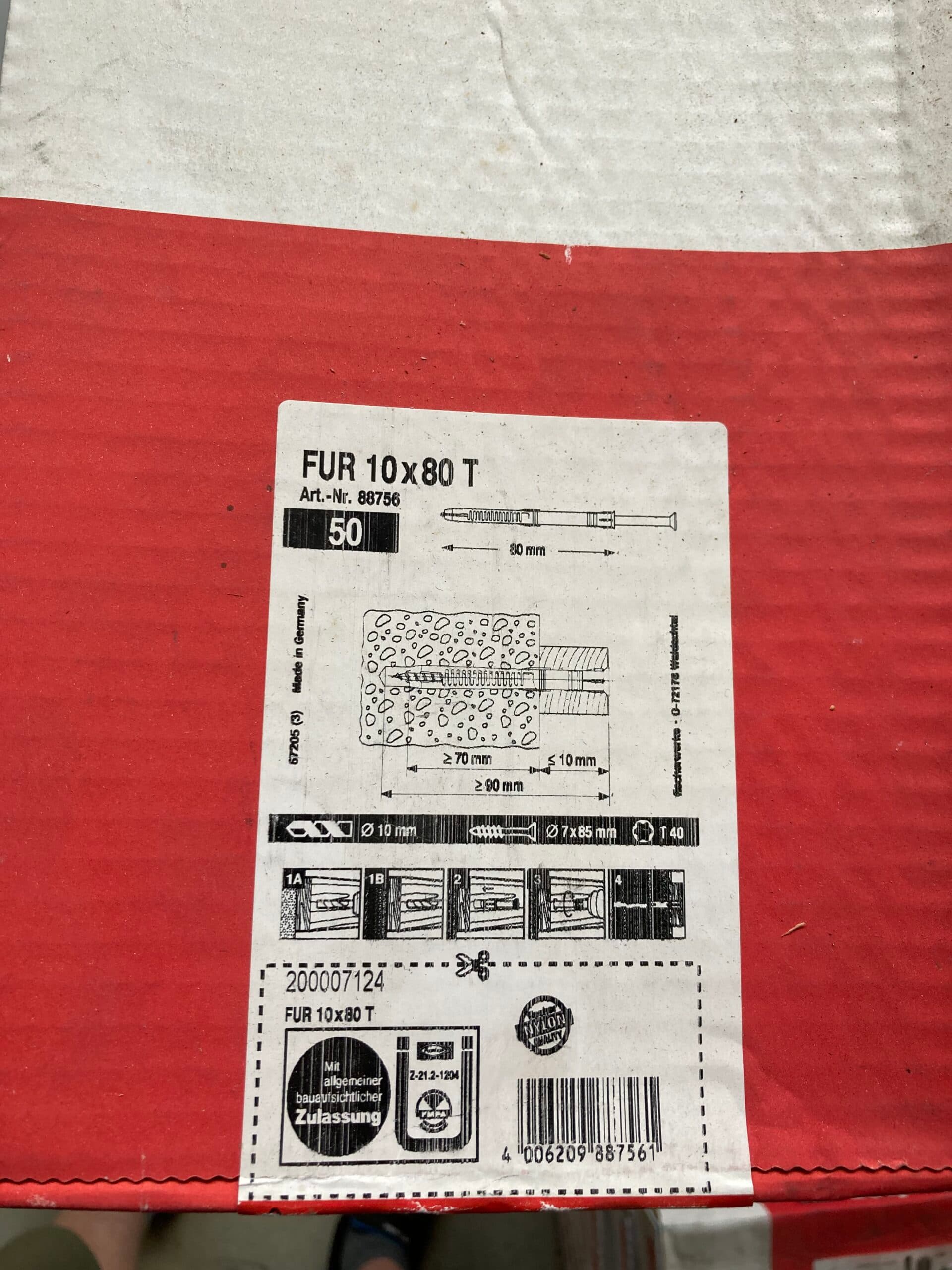 Fischer Karmdybel 10×80 50stk. - 1
