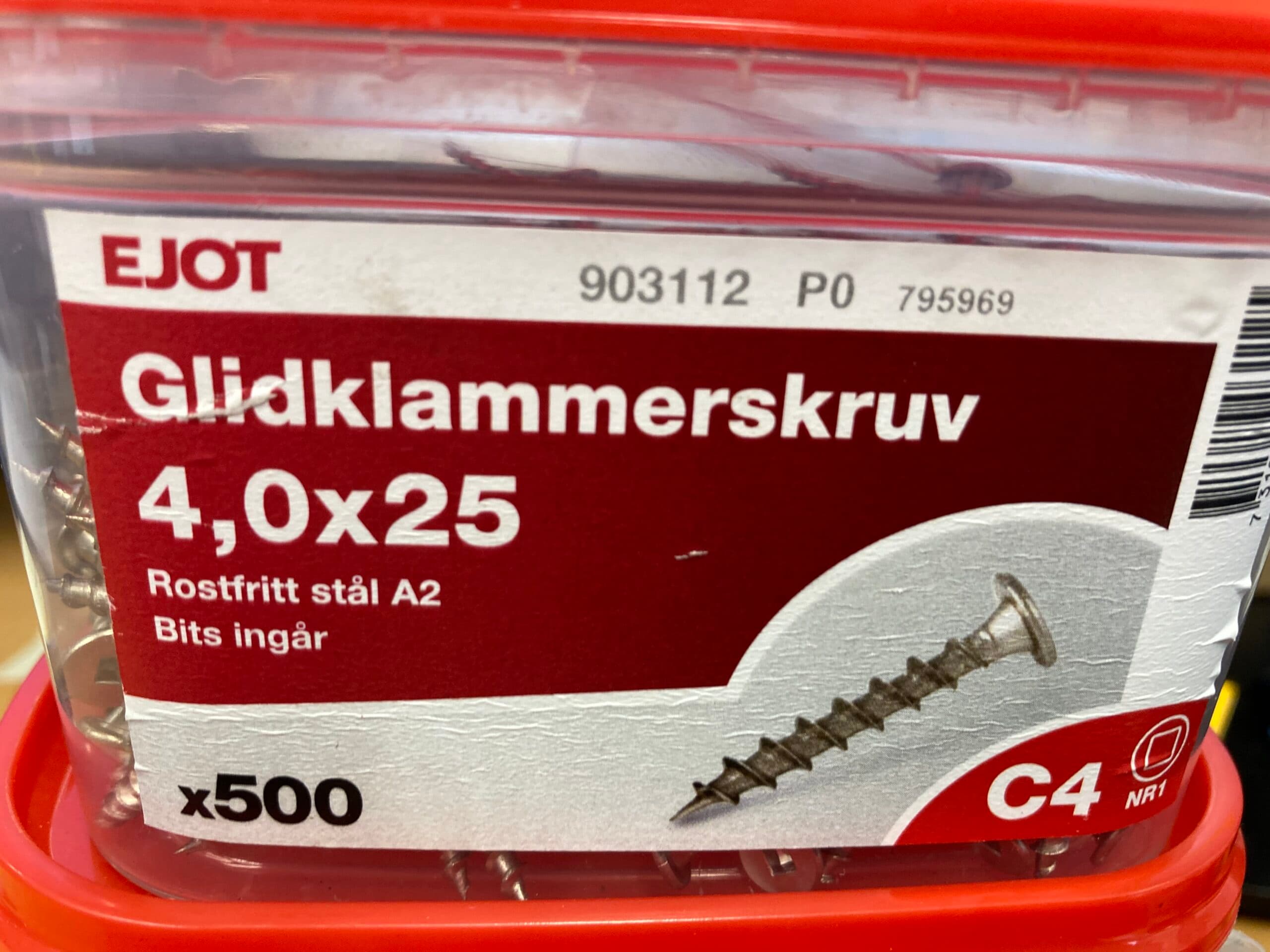 Montageskrue til Clikfals®C facade og tag profil - 1