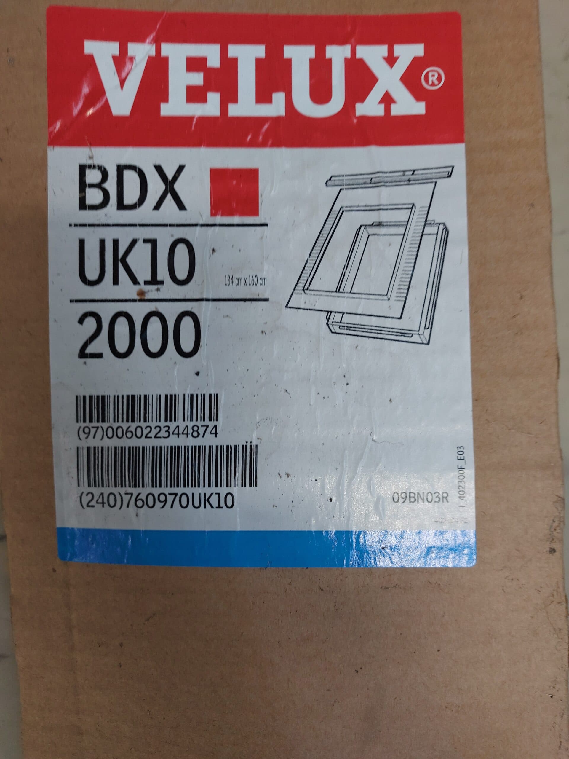 VELUX BDX UK10 2000 isoleringssæt 134×160 cm - 1