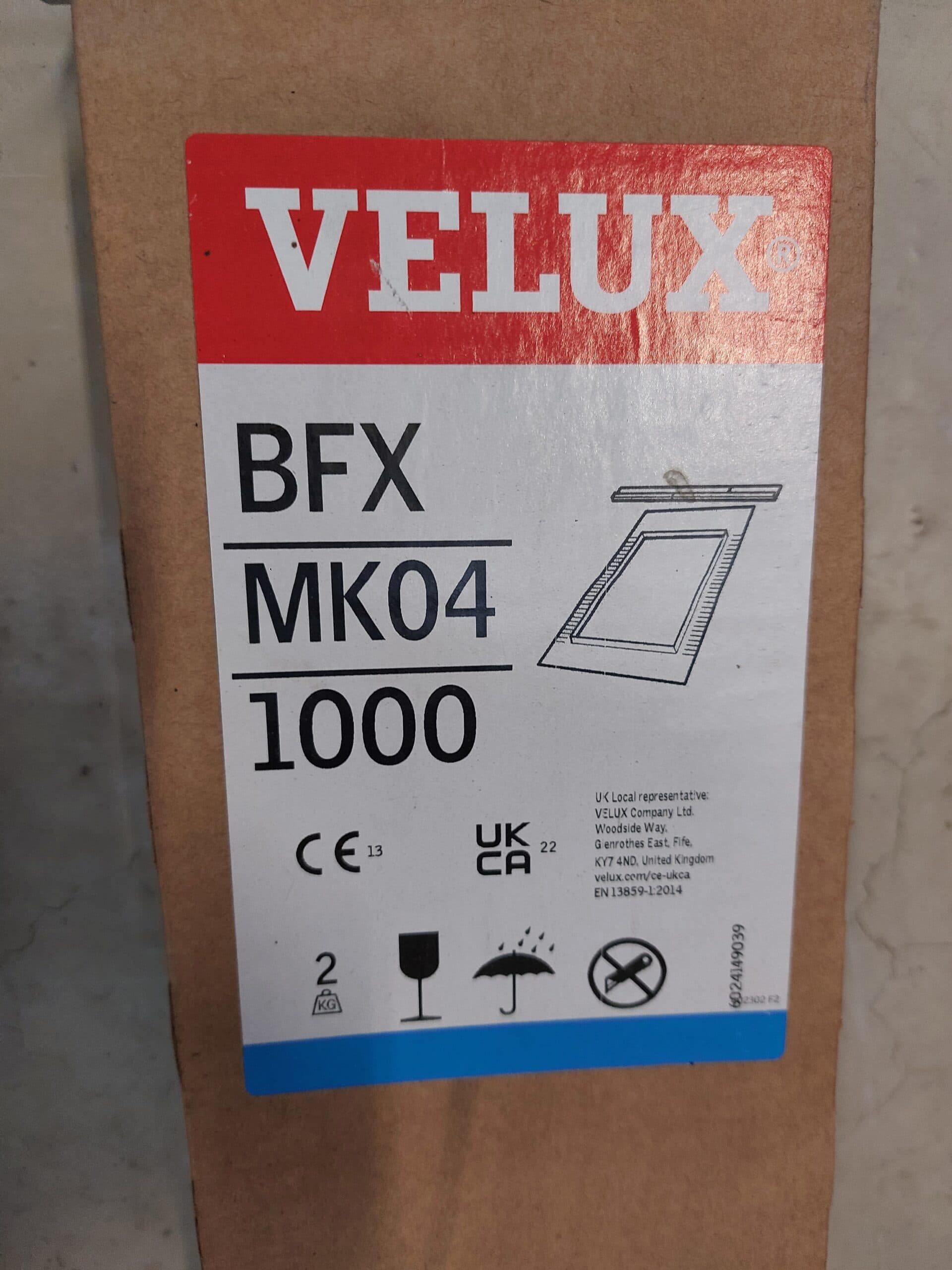 Velux BFX MK04 1000 Undertagskrave M/afvandingsrende - 1
