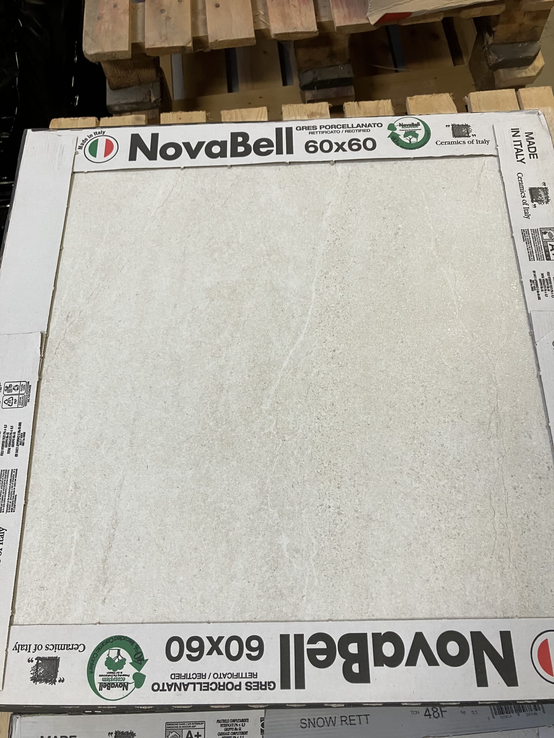 Uglaseret keramisk klinke til gulv og væg 60×60 cm. - 1