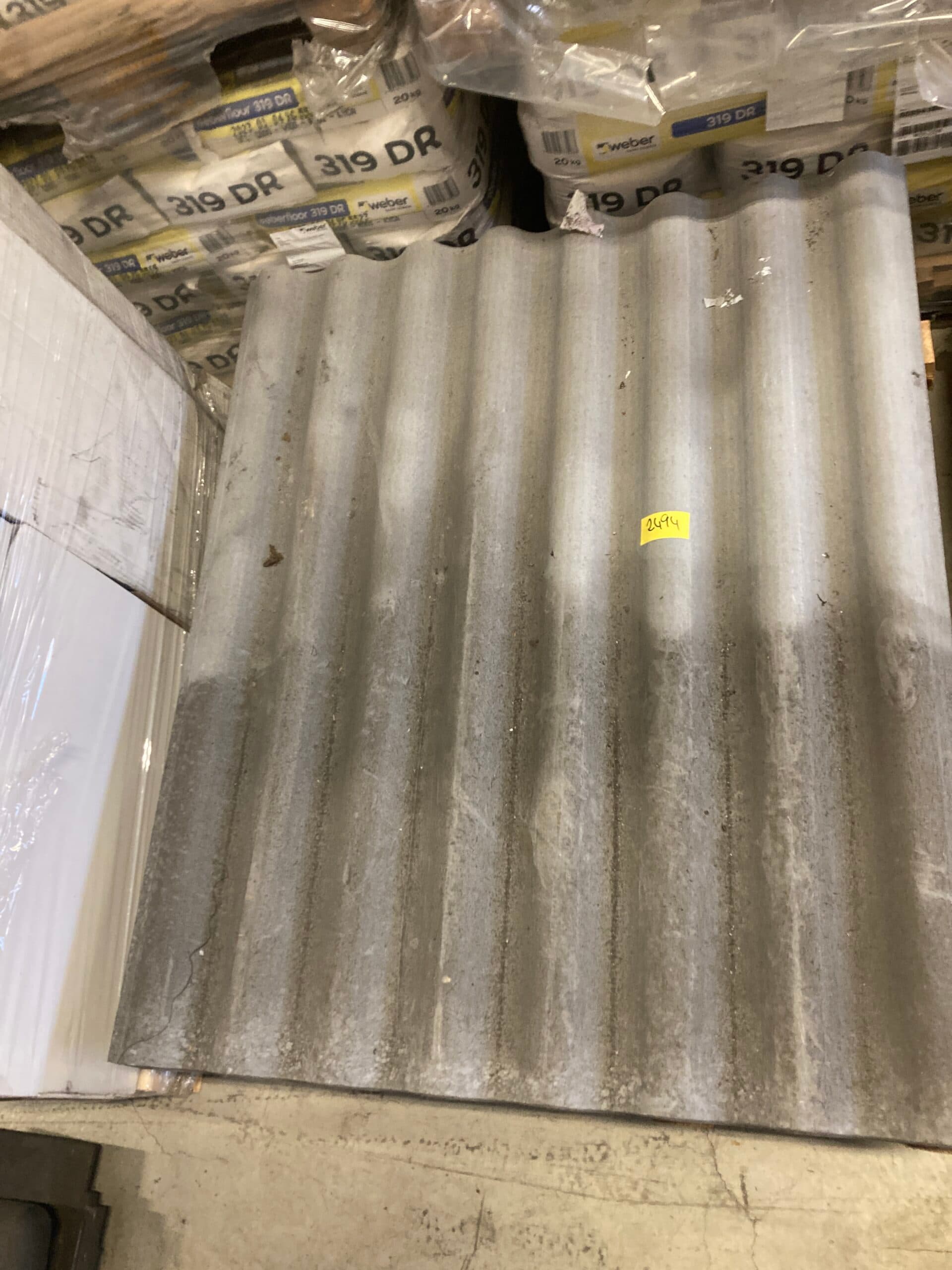 B5 Eternitplade grå 1025x1210mm. Fuldkant uden huller. - 1