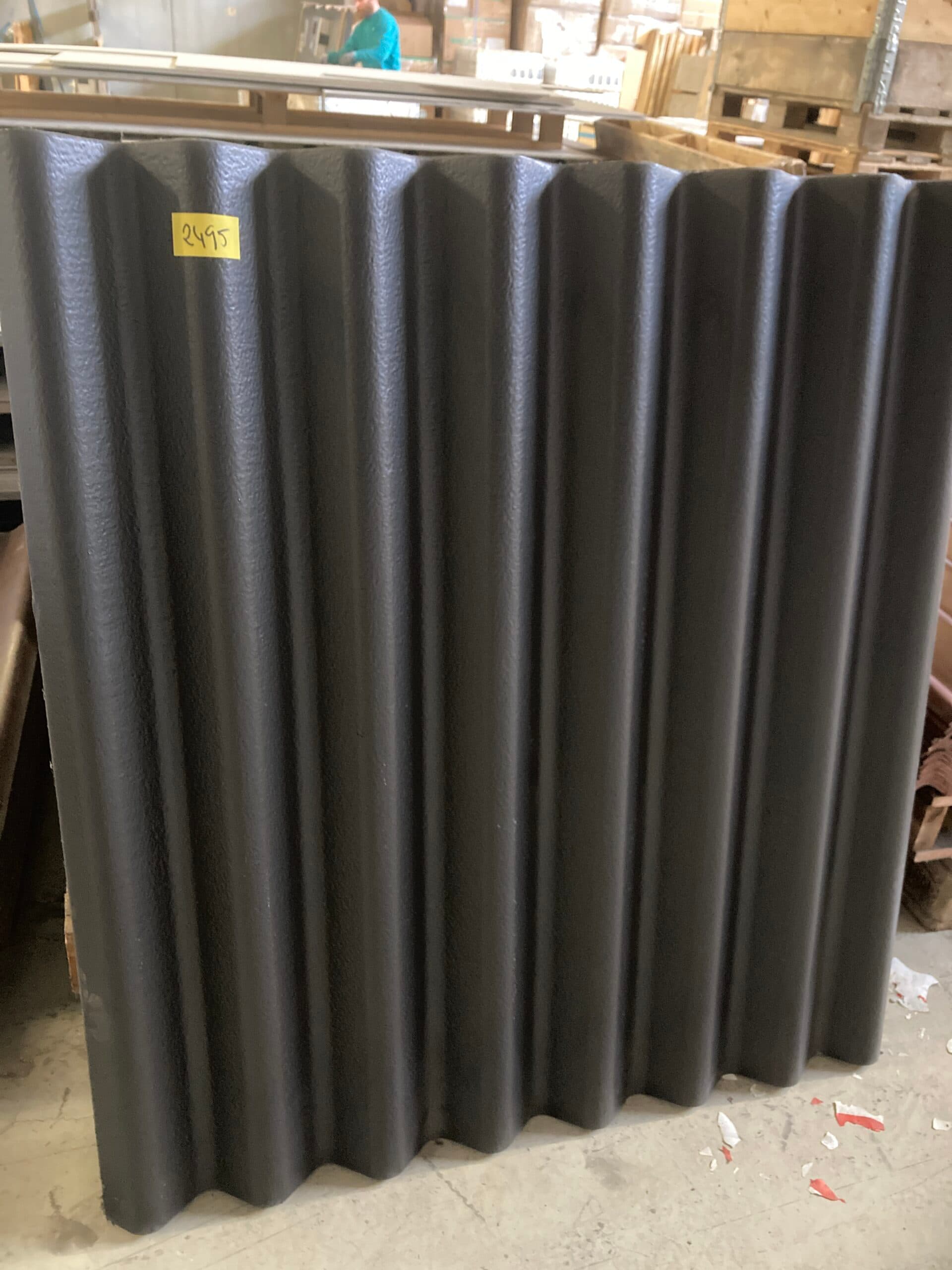 B6 Eternitplade sort 1076x1210mm. Fuldkant uden huller. - 1