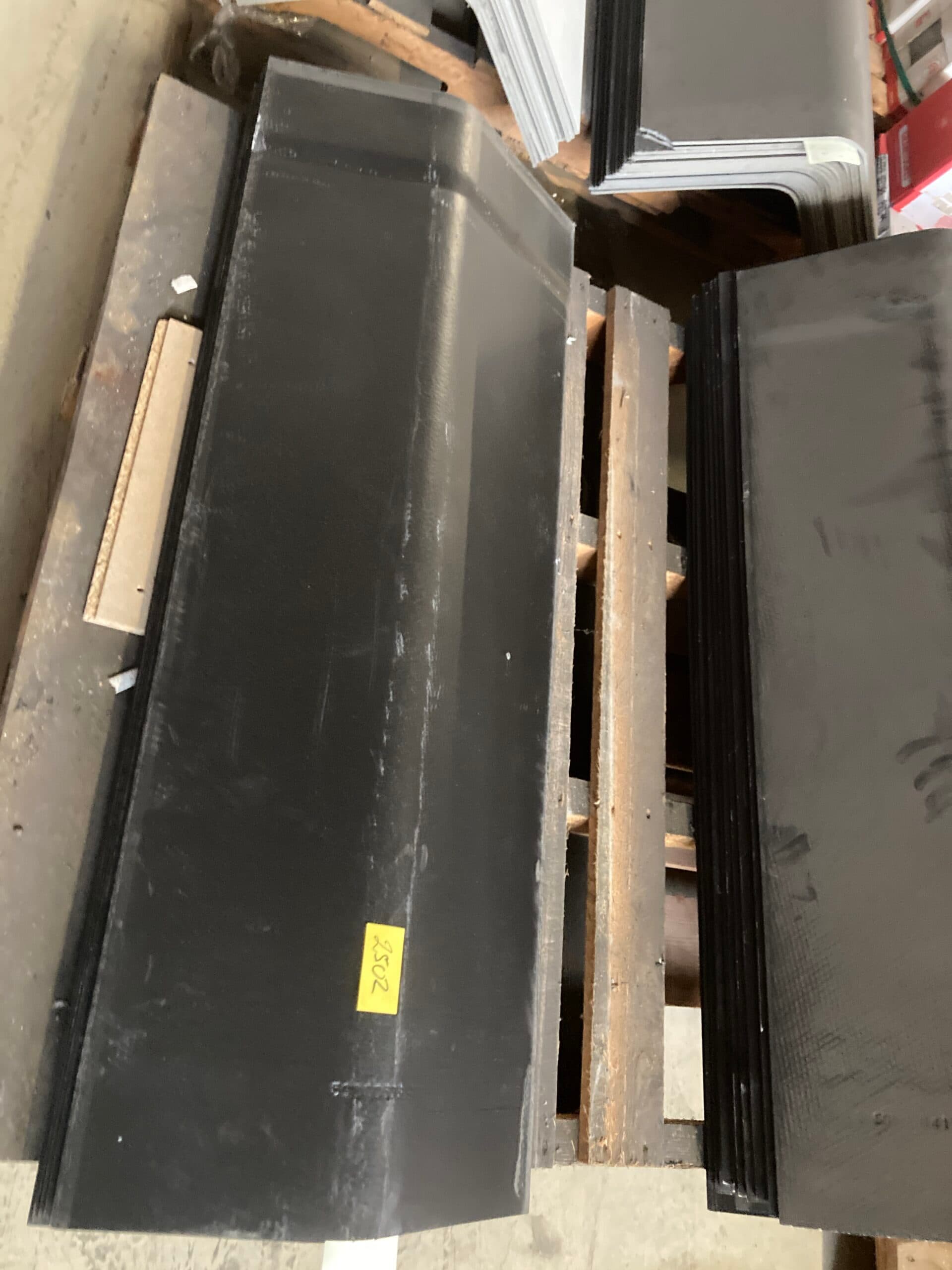 Rygnings plade, eternit, sort 24x24x119,5cm 20-22,5° - 1