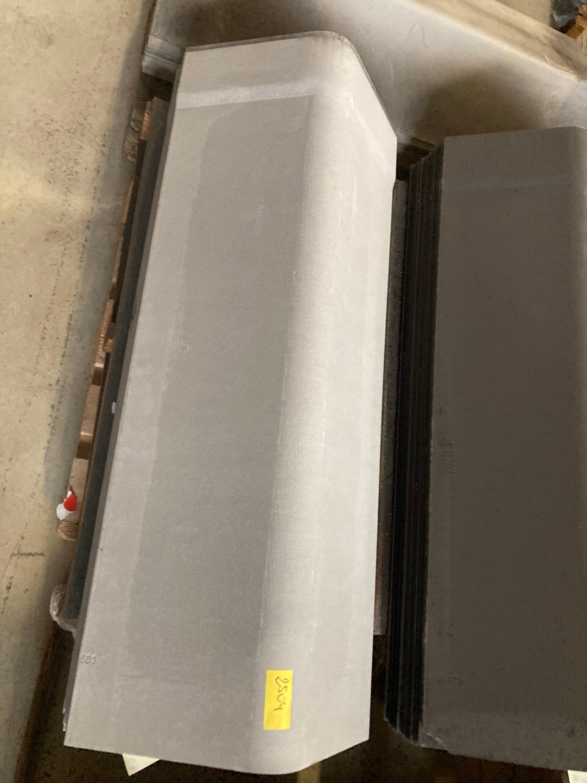 Rygnings plade, eternit, lys grå 30x30x119,5 37,5-40° - 1