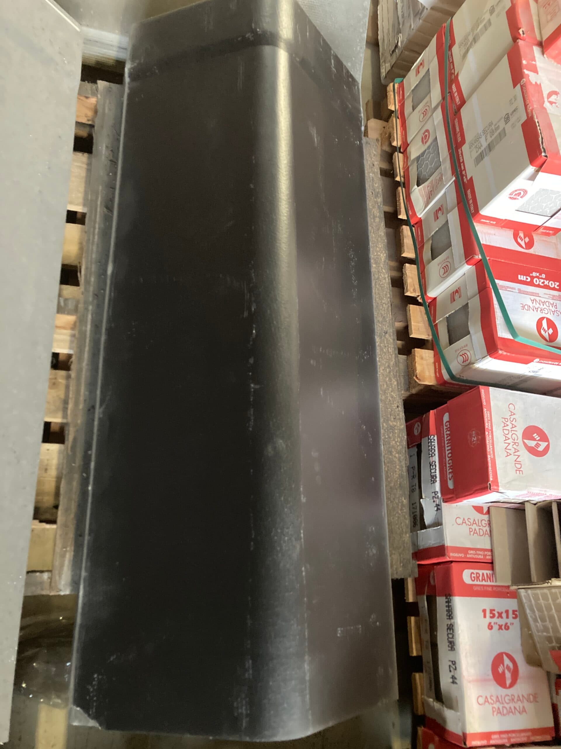 Rygnings plade, eternit, sort 30x30x119,5cm 35×37,5° - 1