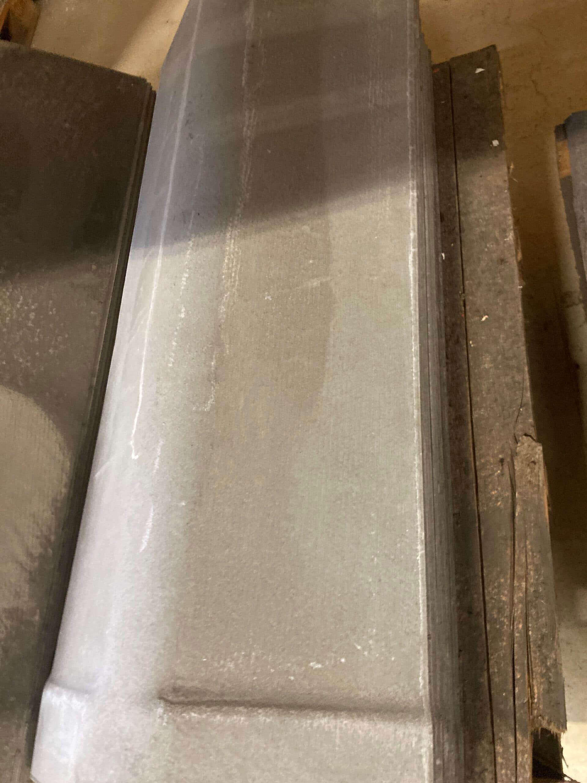 Rygnings plade, eternit, Mørk grå. 30x30x119cm - 1