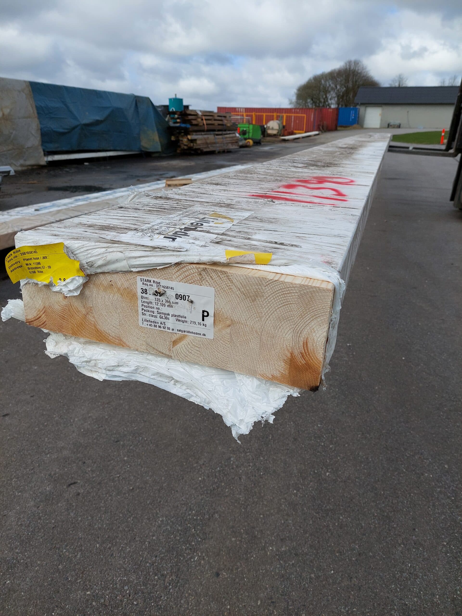 Limtræsbjælke 12010x115x365 mm - 1