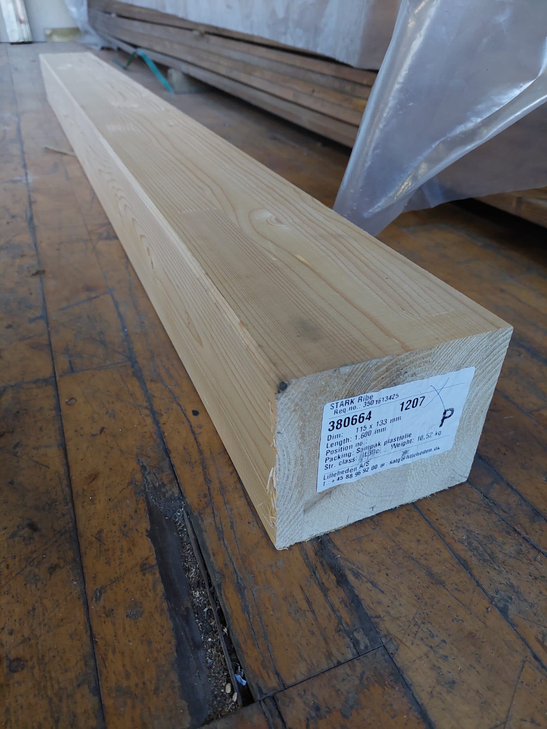 Limtræsbjælke 1600x115x133 mm - 1