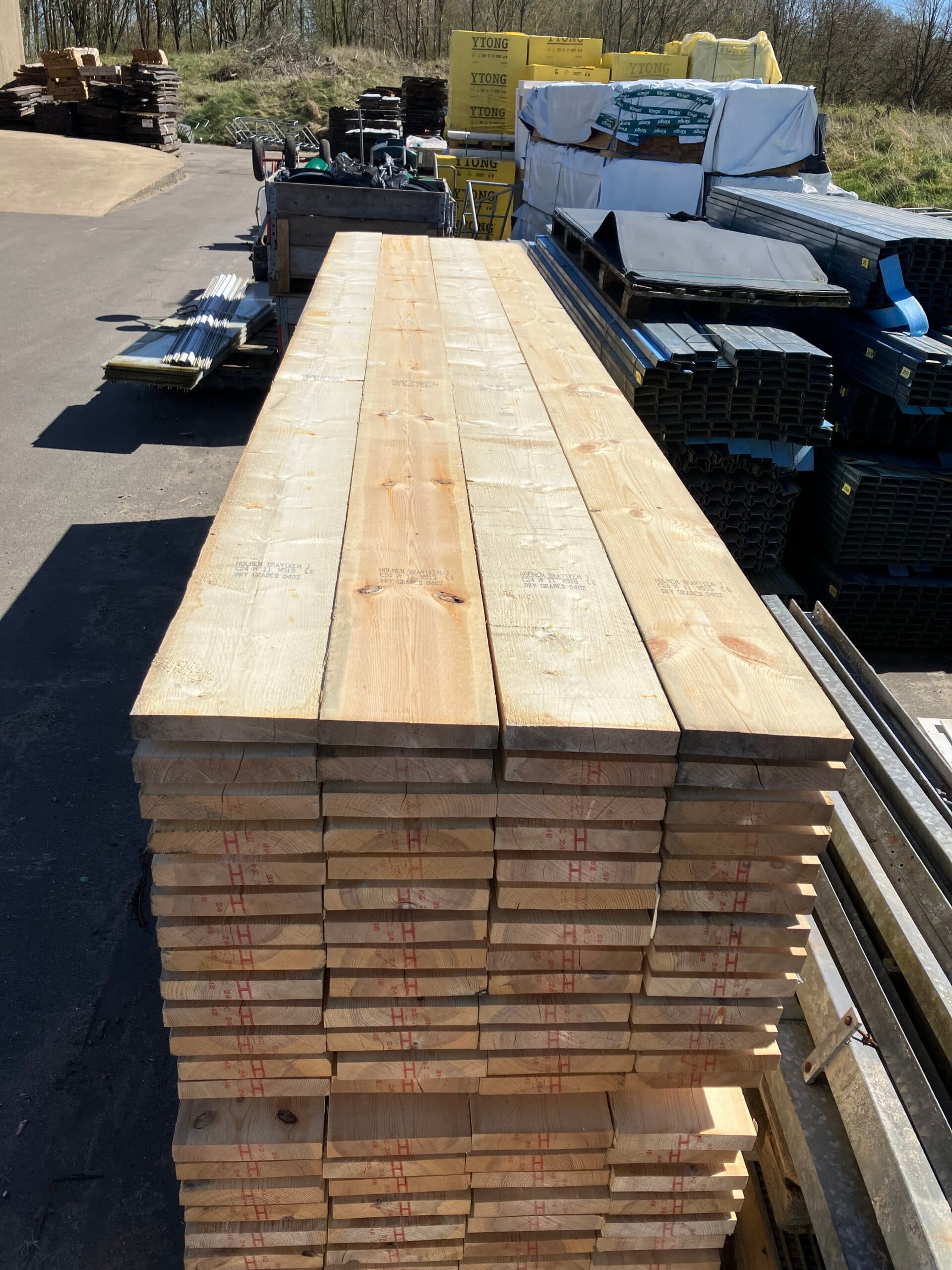 C24 Spærtræ 40x240mm. - 1
